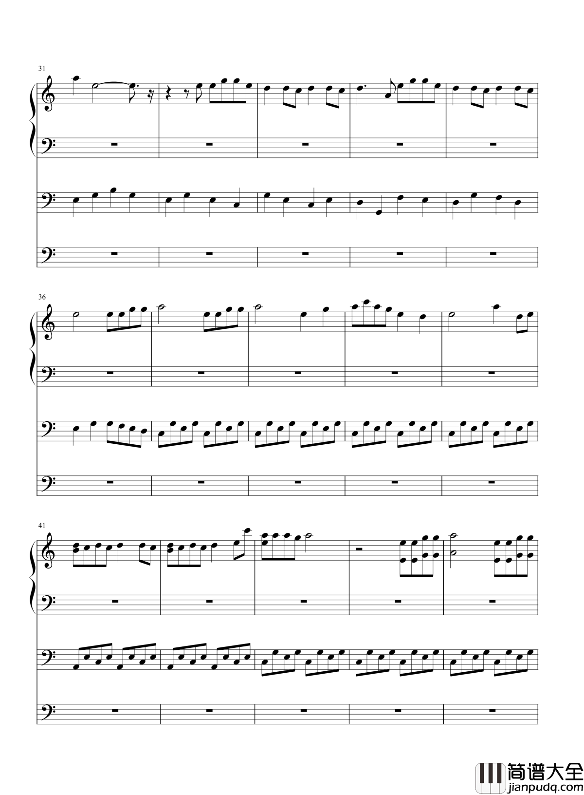 菠萝菠萝蜜钢琴谱_谢娜_马兰坡坡姐的成名曲