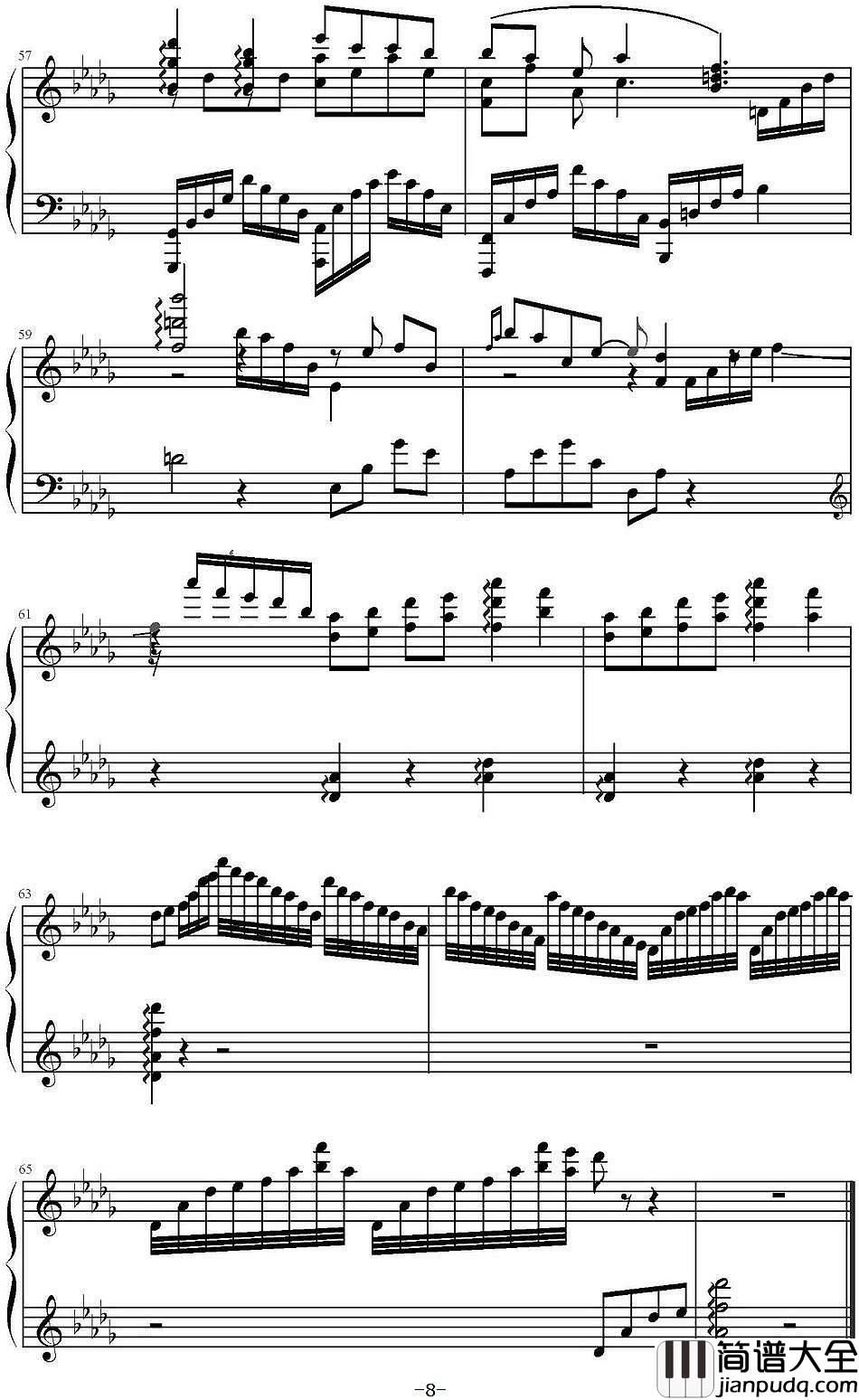 千古钢琴谱_阿兰花千骨电视剧片头曲