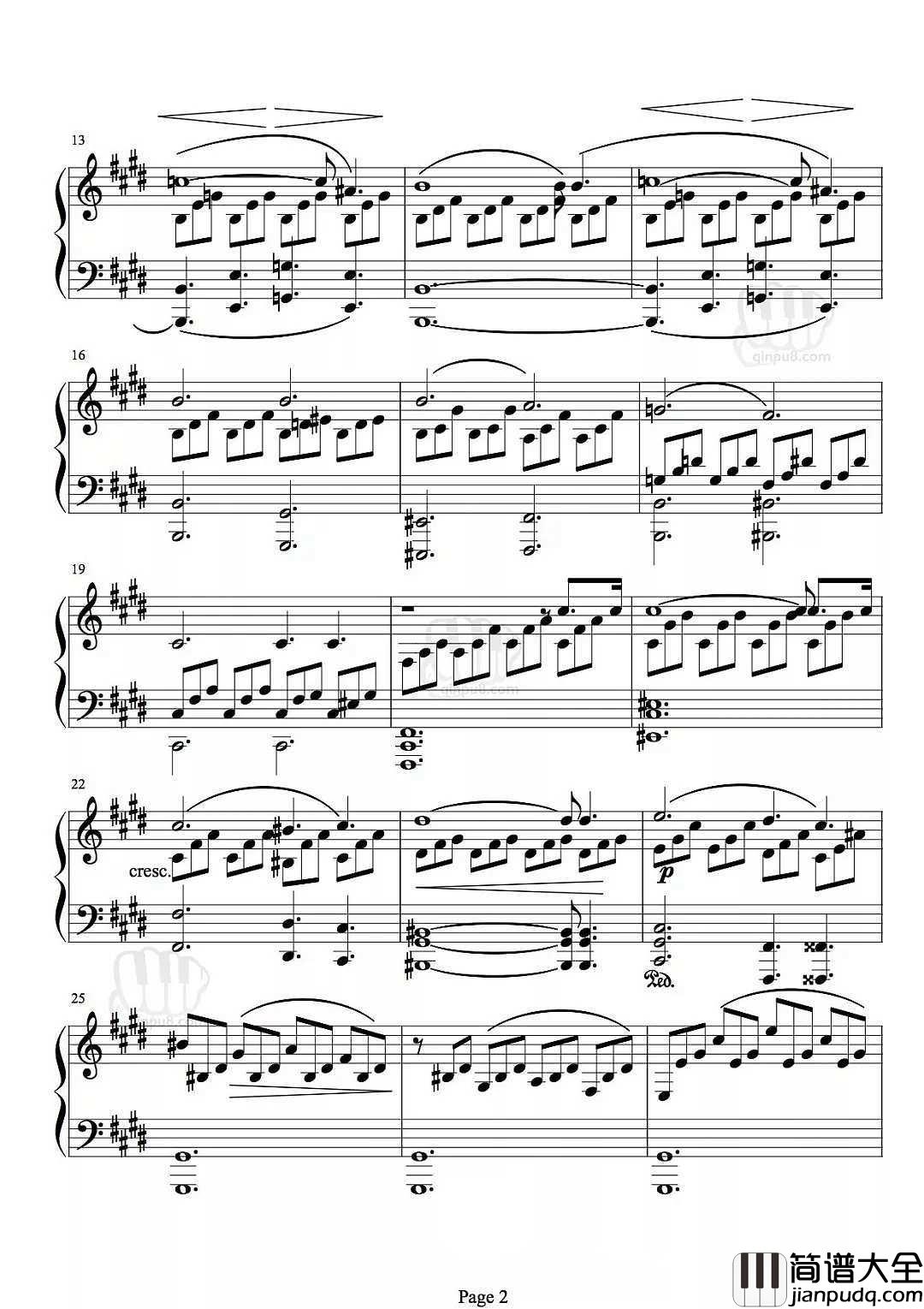 月光奏鸣曲第一乐章钢琴谱_我从他的月光中，听到了午夜的微风