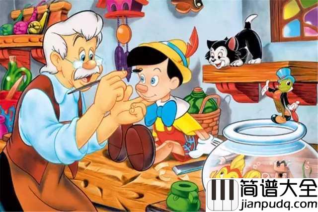 When_You_Wish_upon_a_Star简谱__木偶奇遇记片头曲,和撒谎说bye_bye!
