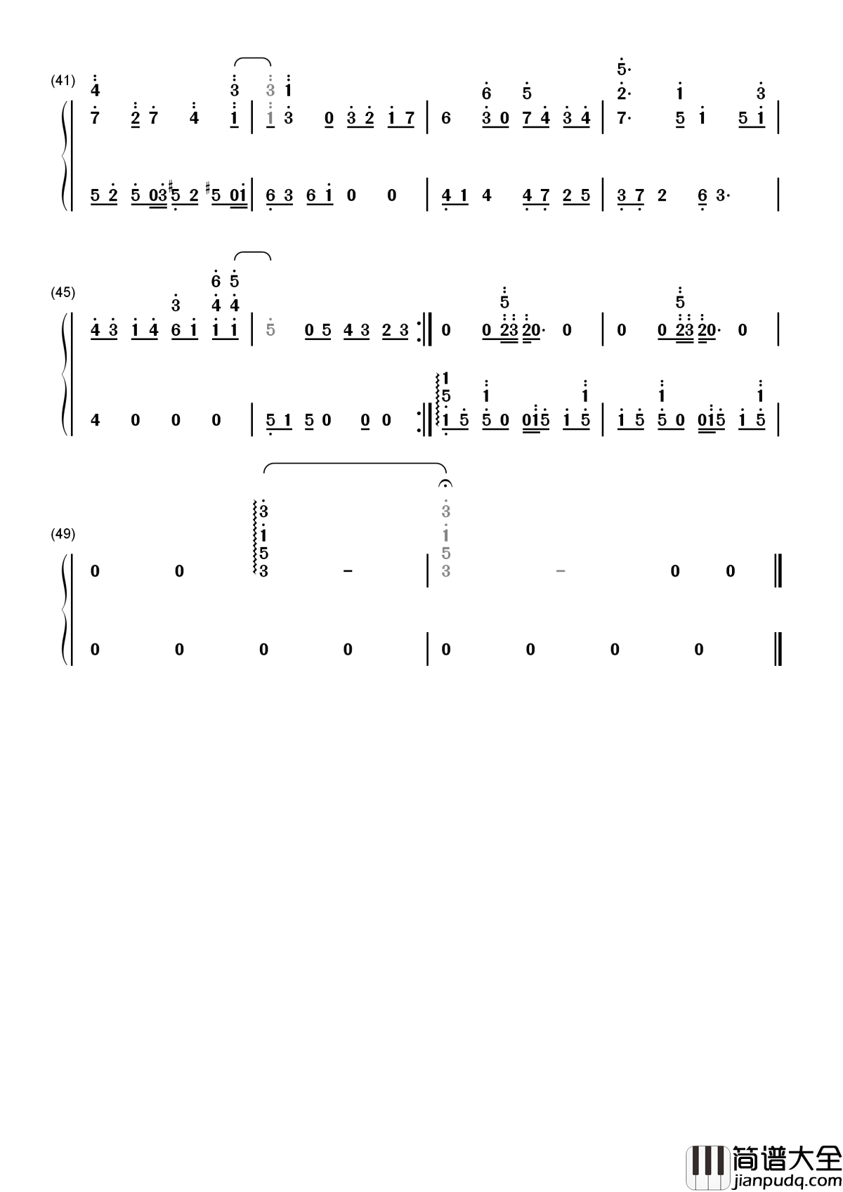 My_Neighbor_Totoro_Theme(龙猫主题曲)简谱_久石譲____孩子眼里的东西,长大了再也看不到