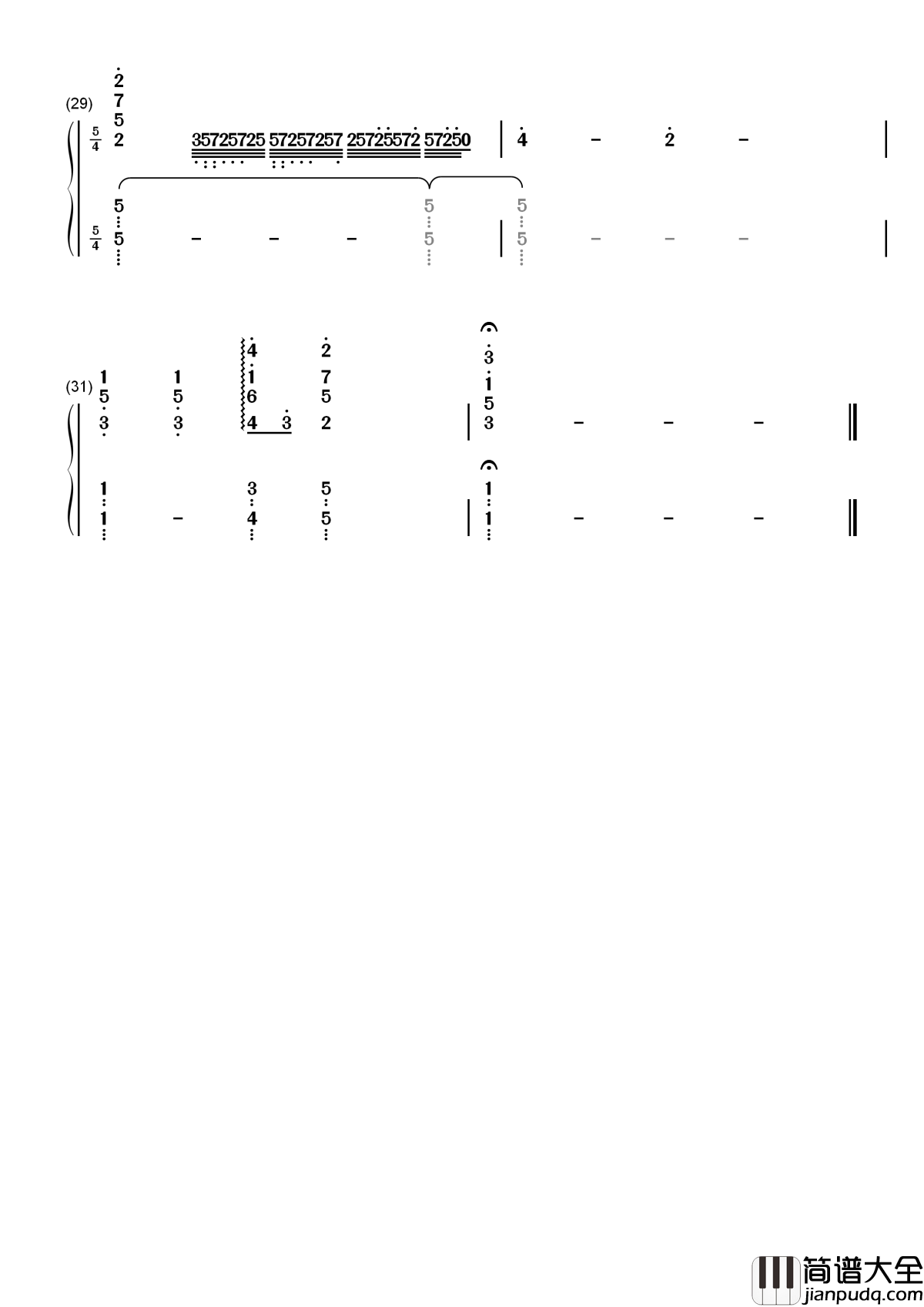 Close_To_You简谱__Cagnet__悠长假期插曲,Don’t_Worry,_Be_Happy