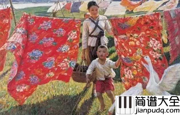 听妈妈讲那过去的事情简谱_儿歌_我们坐在高高的谷堆旁边,听妈妈讲那过去的事情