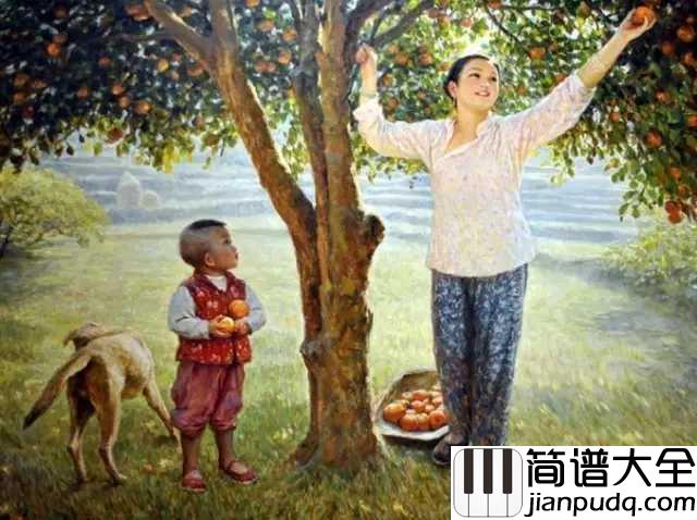 听妈妈讲那过去的事情简谱_儿歌_我们坐在高高的谷堆旁边,听妈妈讲那过去的事情