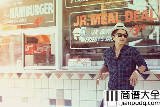 Grenade简谱__Bruno_Mars__因为你从未,从未,从未爱过我