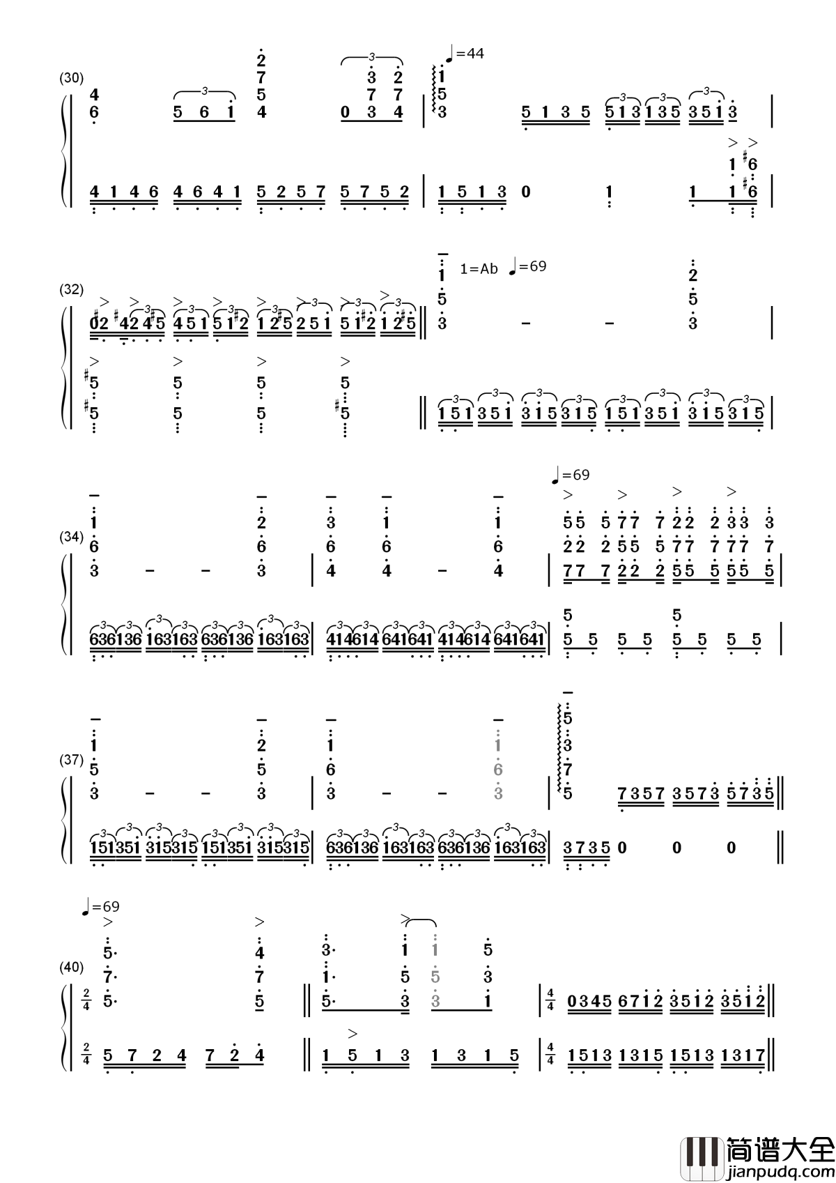 unchained_melody简谱__The_Righteous_Brothers__人鬼情未了主题曲,锁不住的爱,忘不了的青春记忆
