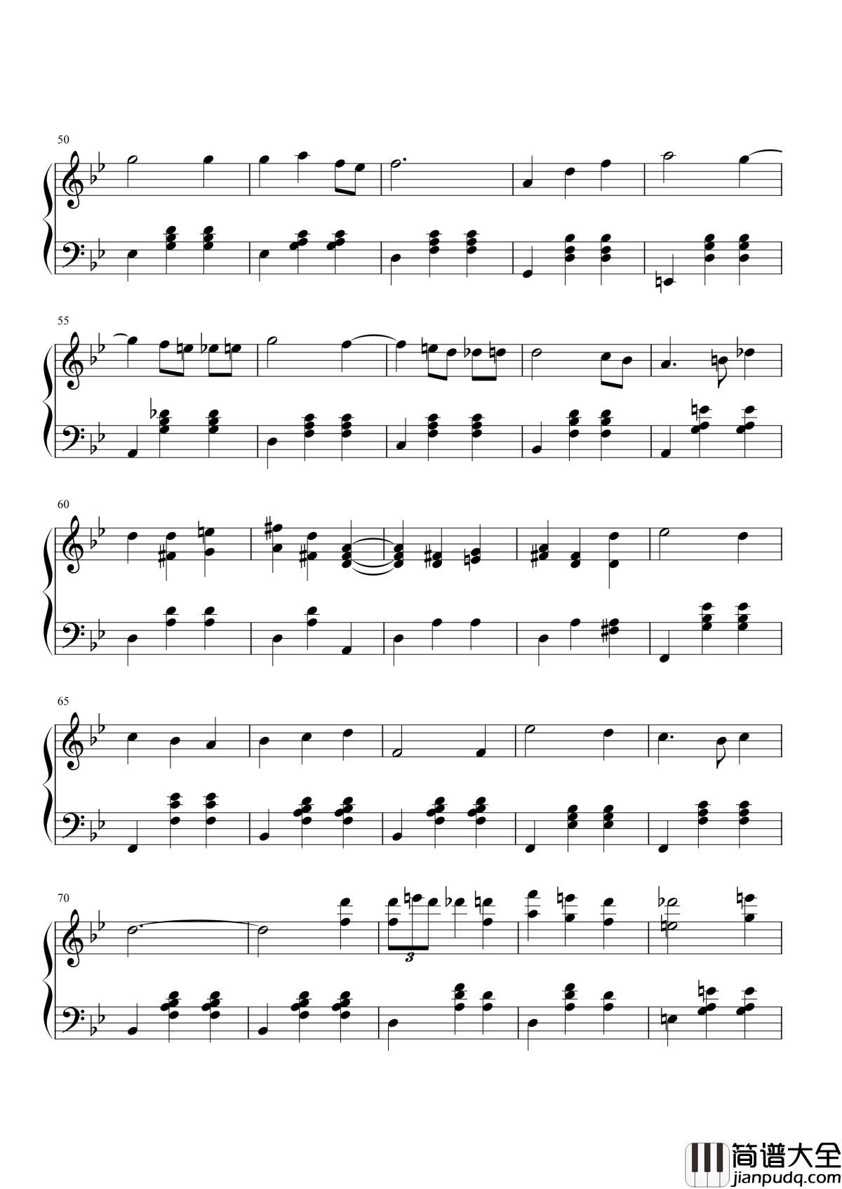 人生的旋转木马钢琴谱_哈尔的移动城堡插曲