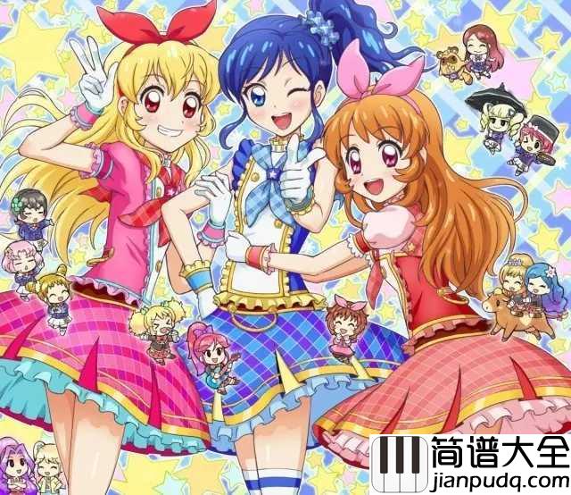Moonlight_Destiny简谱__STAR/ANIS__Aikatsu偶像活动的插曲,二次元的美眉世界