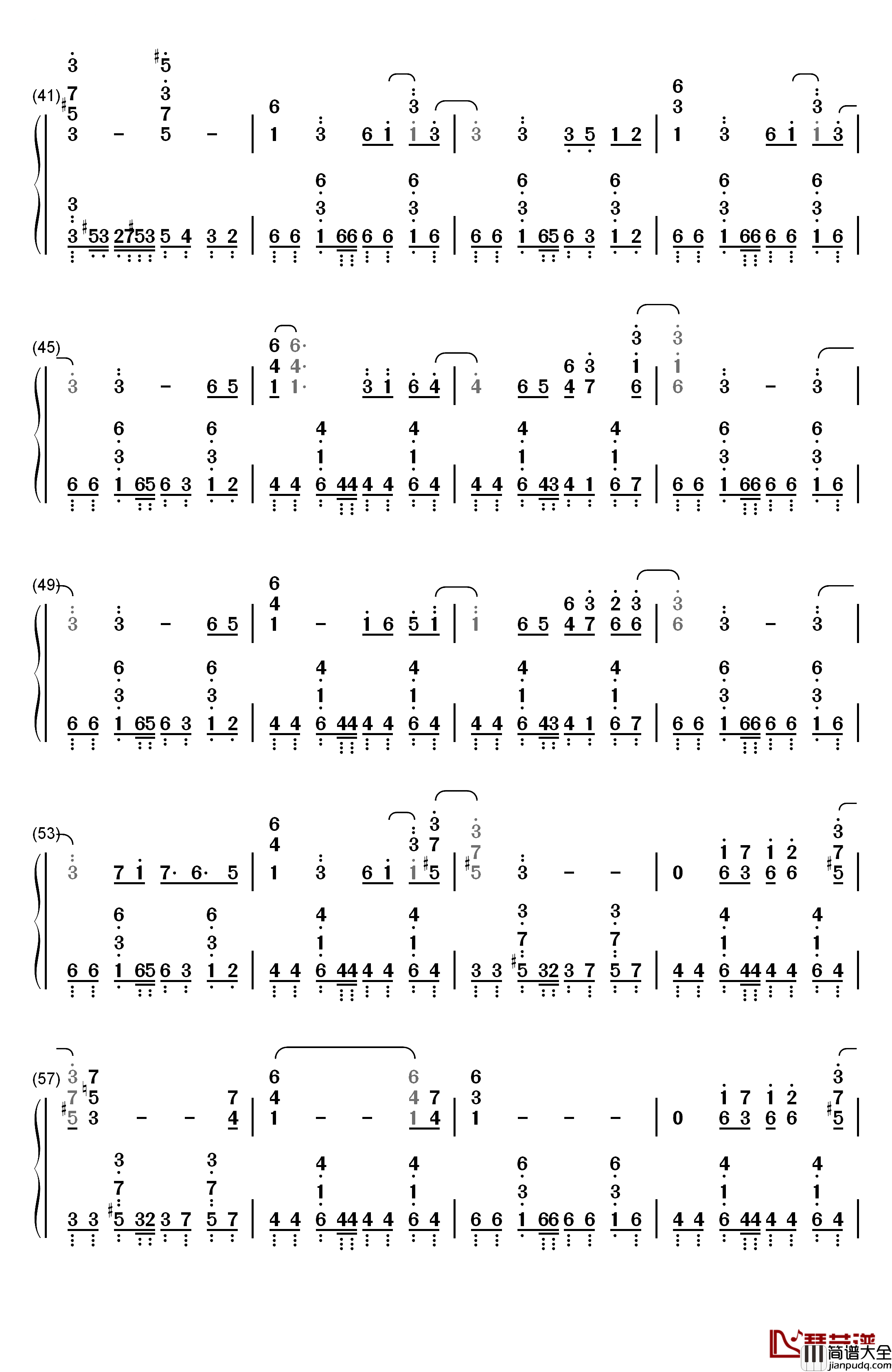神様お願い钢琴简谱_数字双手_ハナエ(EMI音乐)