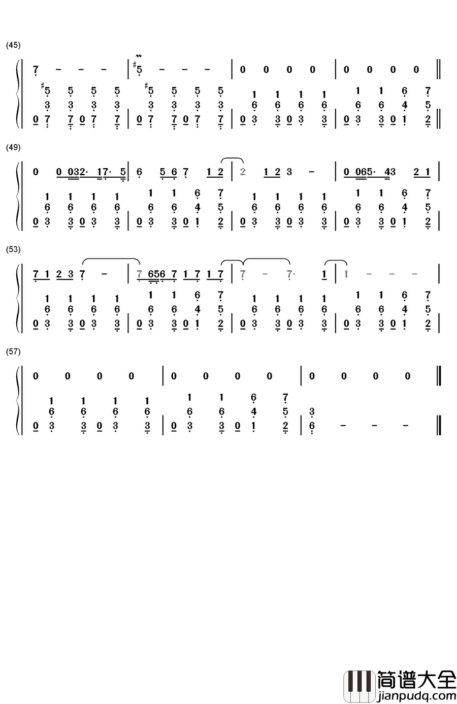 Je_Veux钢琴简谱_数字双手_Zaz