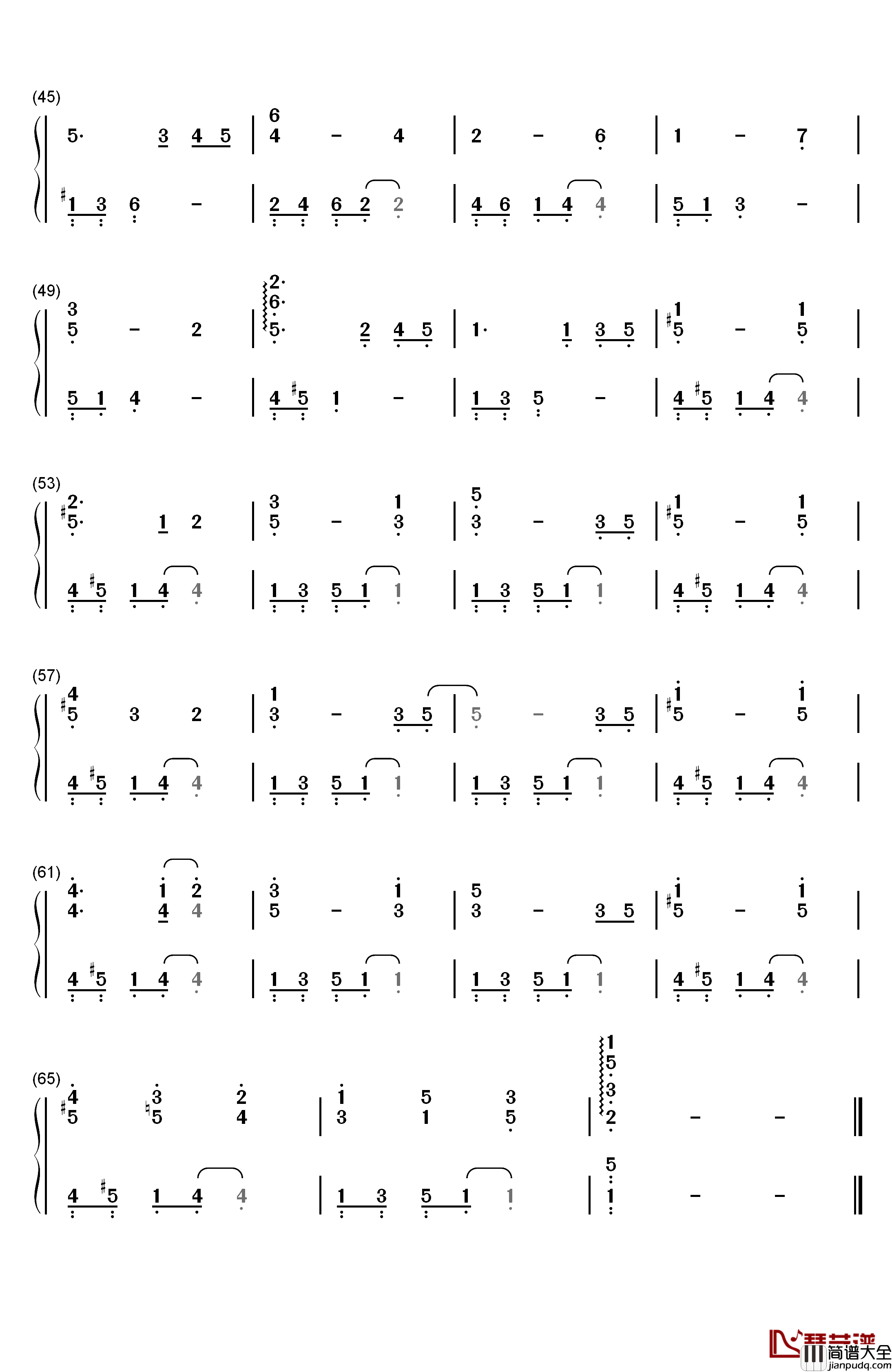 Memory_of_Mother钢琴简谱_数字双手_光宗信吉