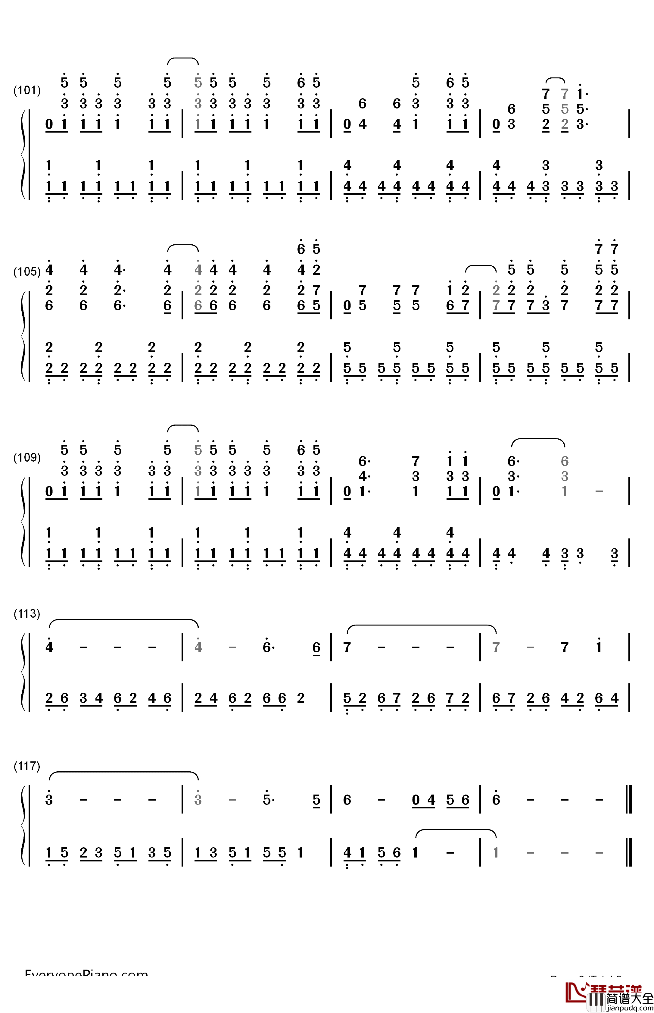 Monster钢琴简谱_数字双手_BigBang__Big_Bang