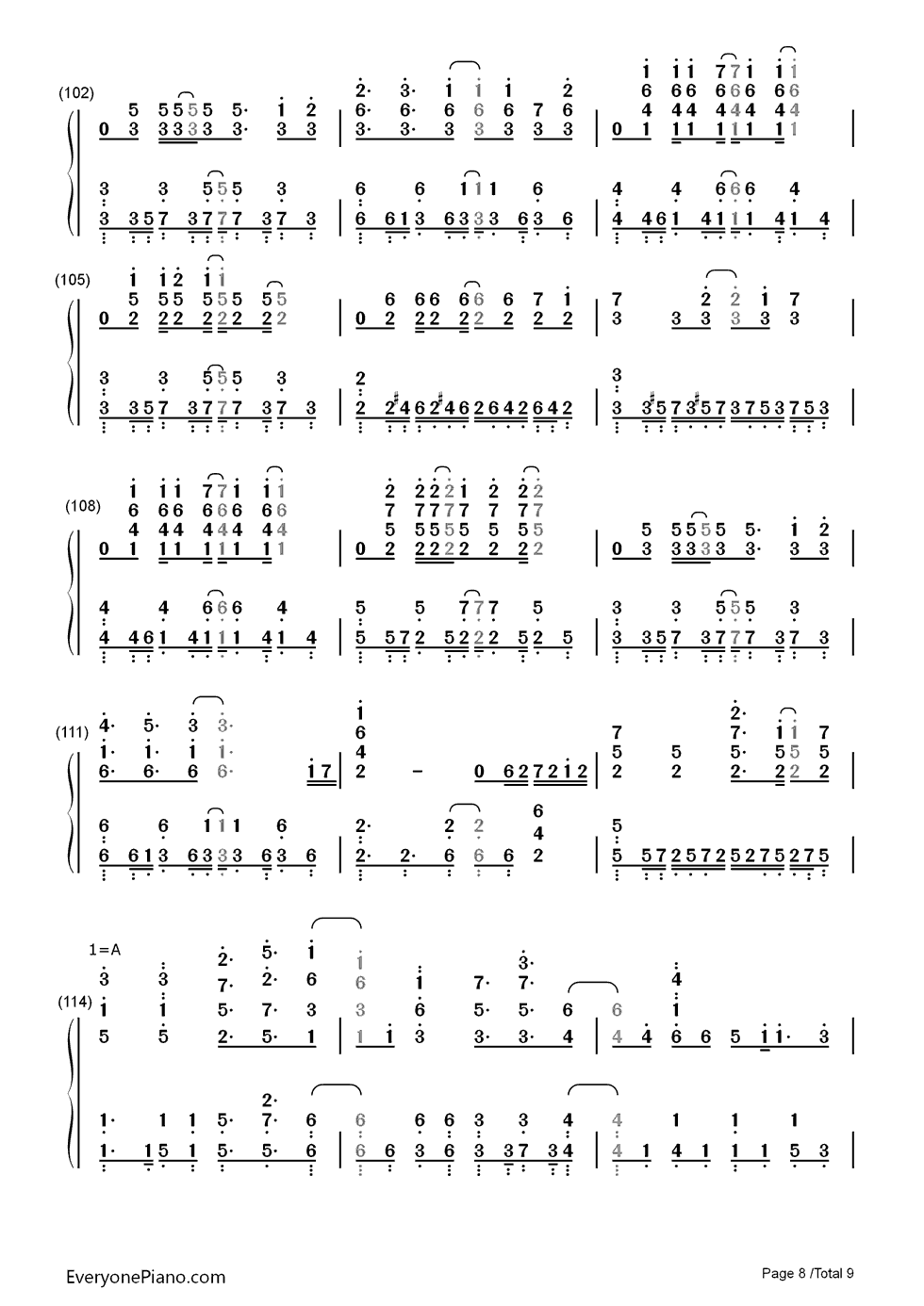 虹を編めたら钢琴简谱_数字双手_fhána