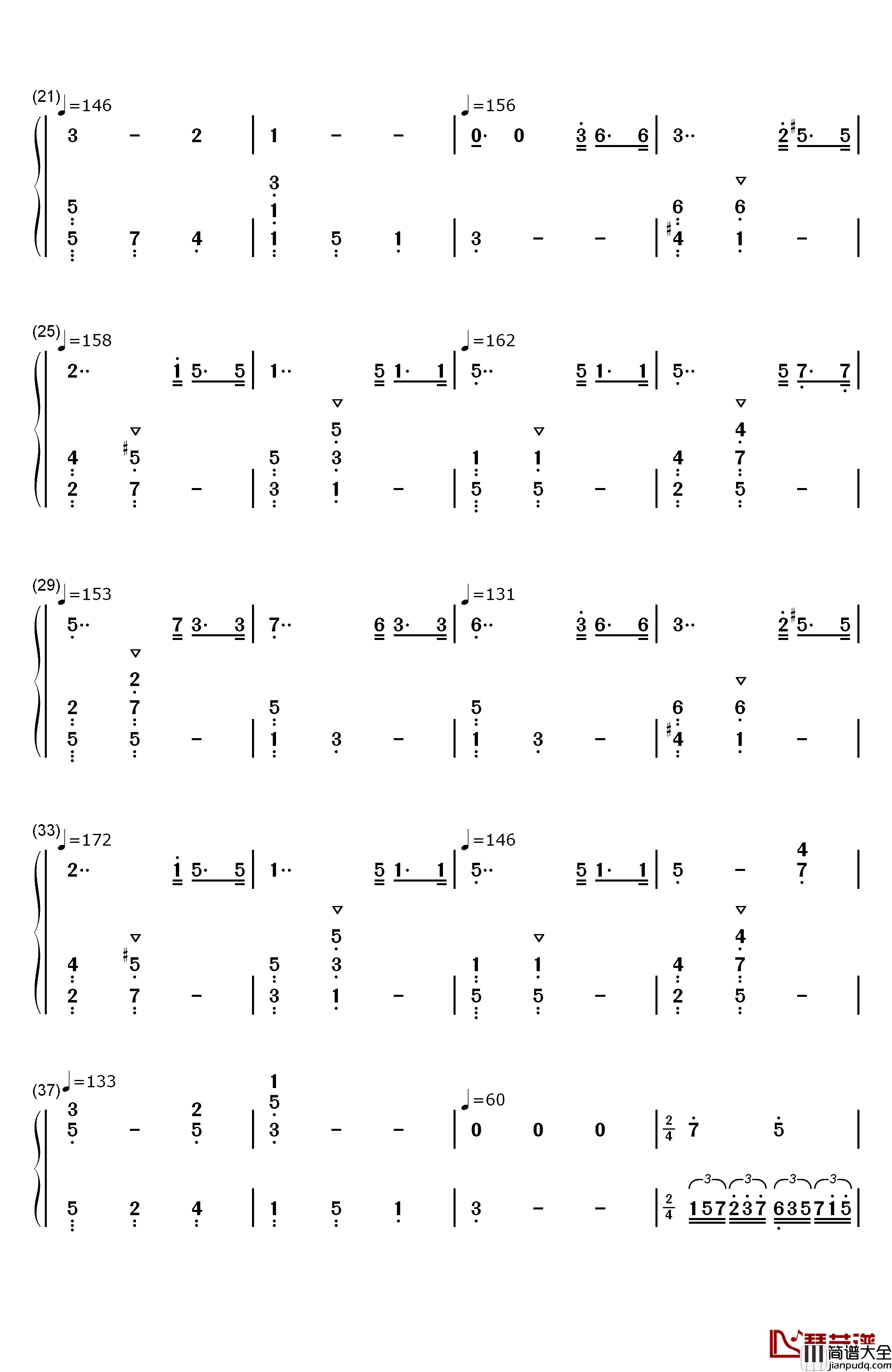 水面のワルツ钢琴简谱_数字双手_西村由纪江