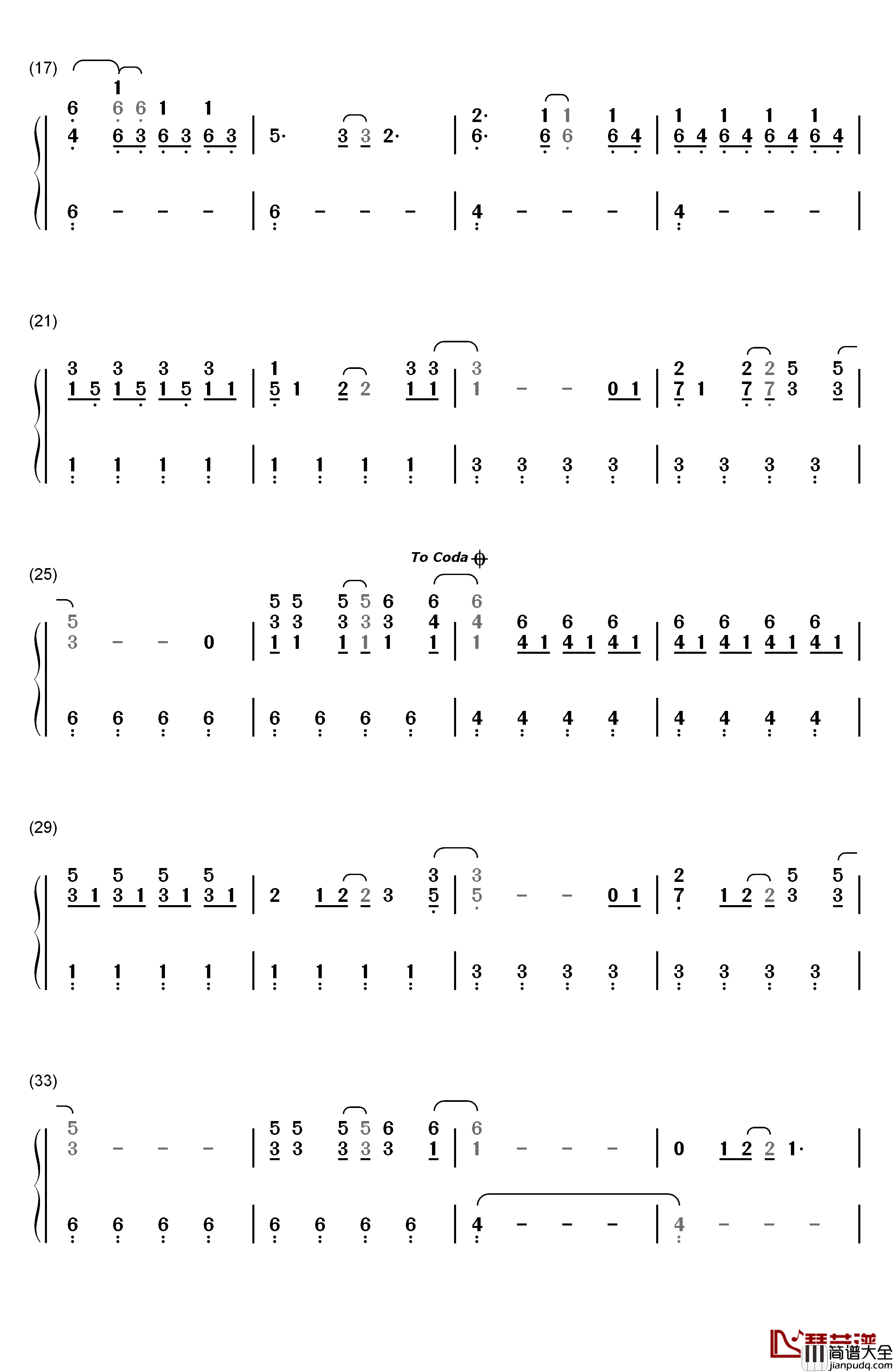 Animal钢琴简谱_数字双手_Kesha