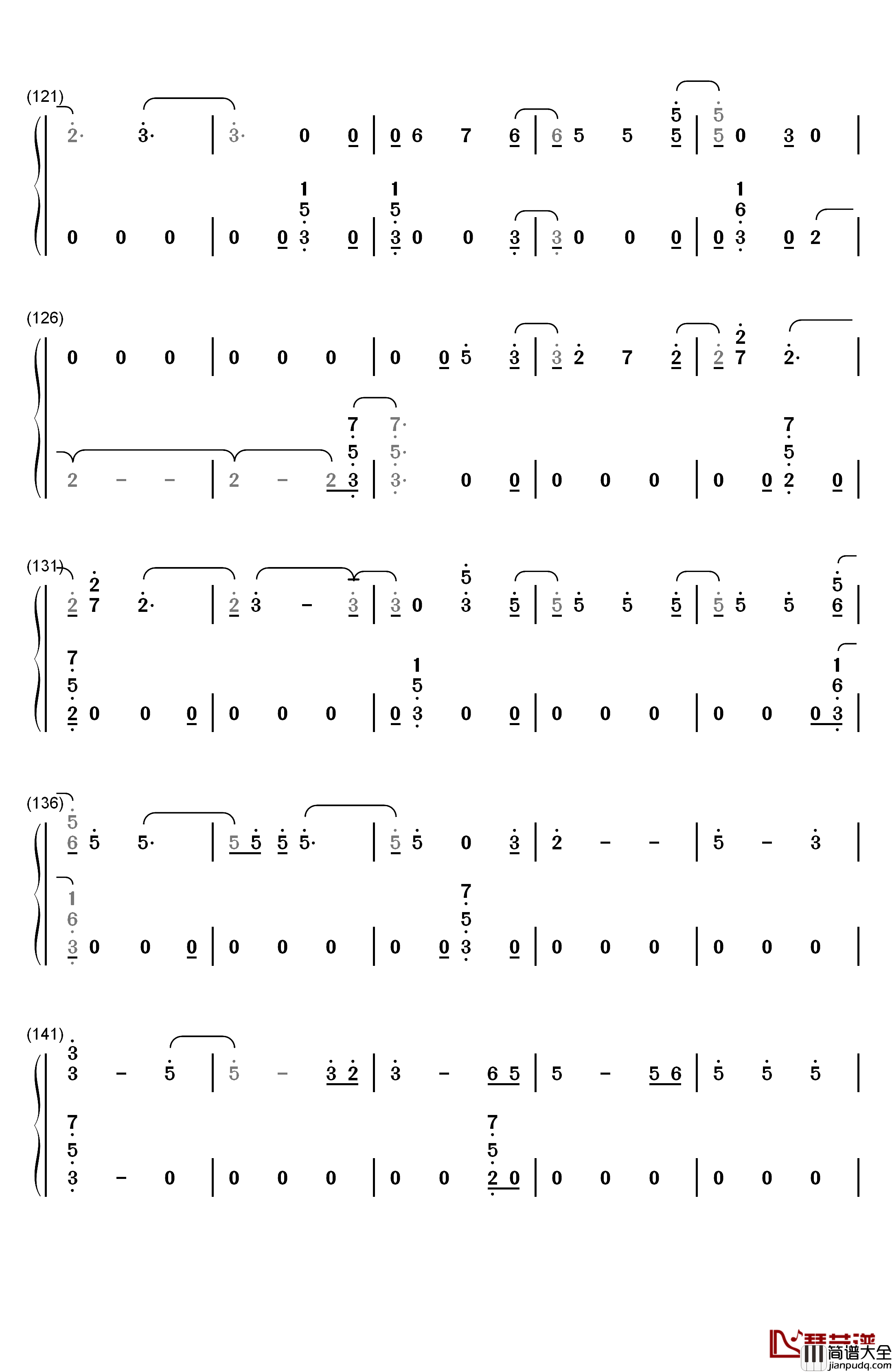 Look_What_I_Found钢琴简谱_数字双手_Lady_Gaga