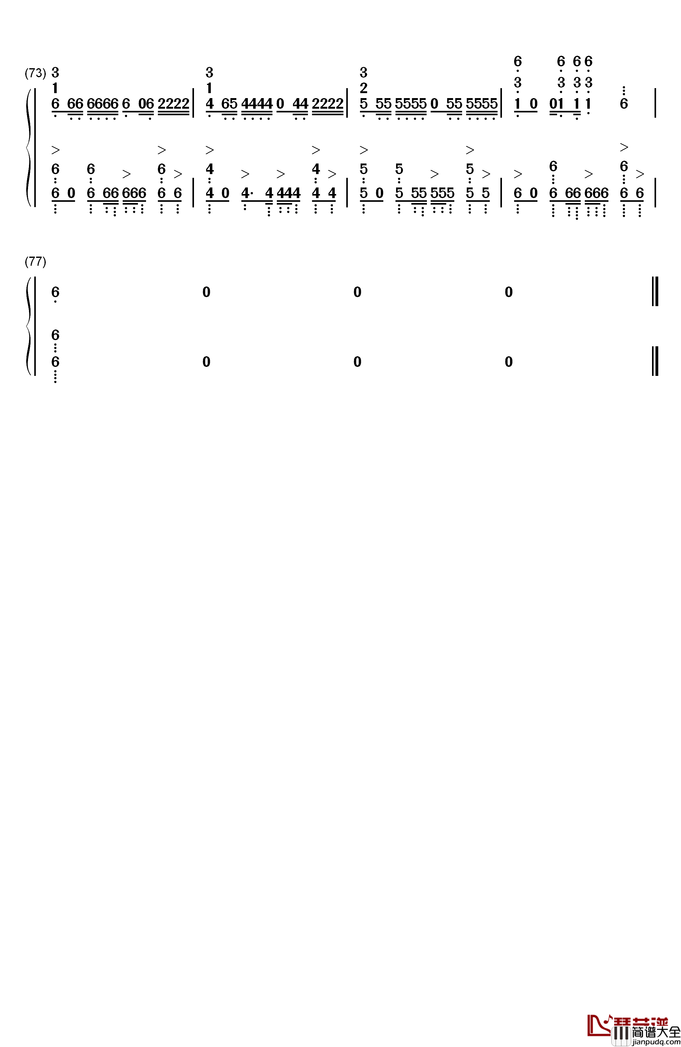 Side_Effects钢琴简谱_数字双手_The_Chainsmokers_Emily_Warren
