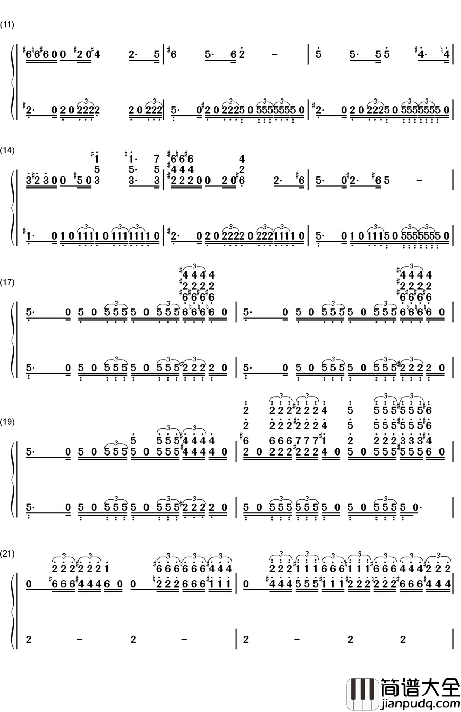 The_Imperial_March钢琴简谱_数字双手_John_Williams