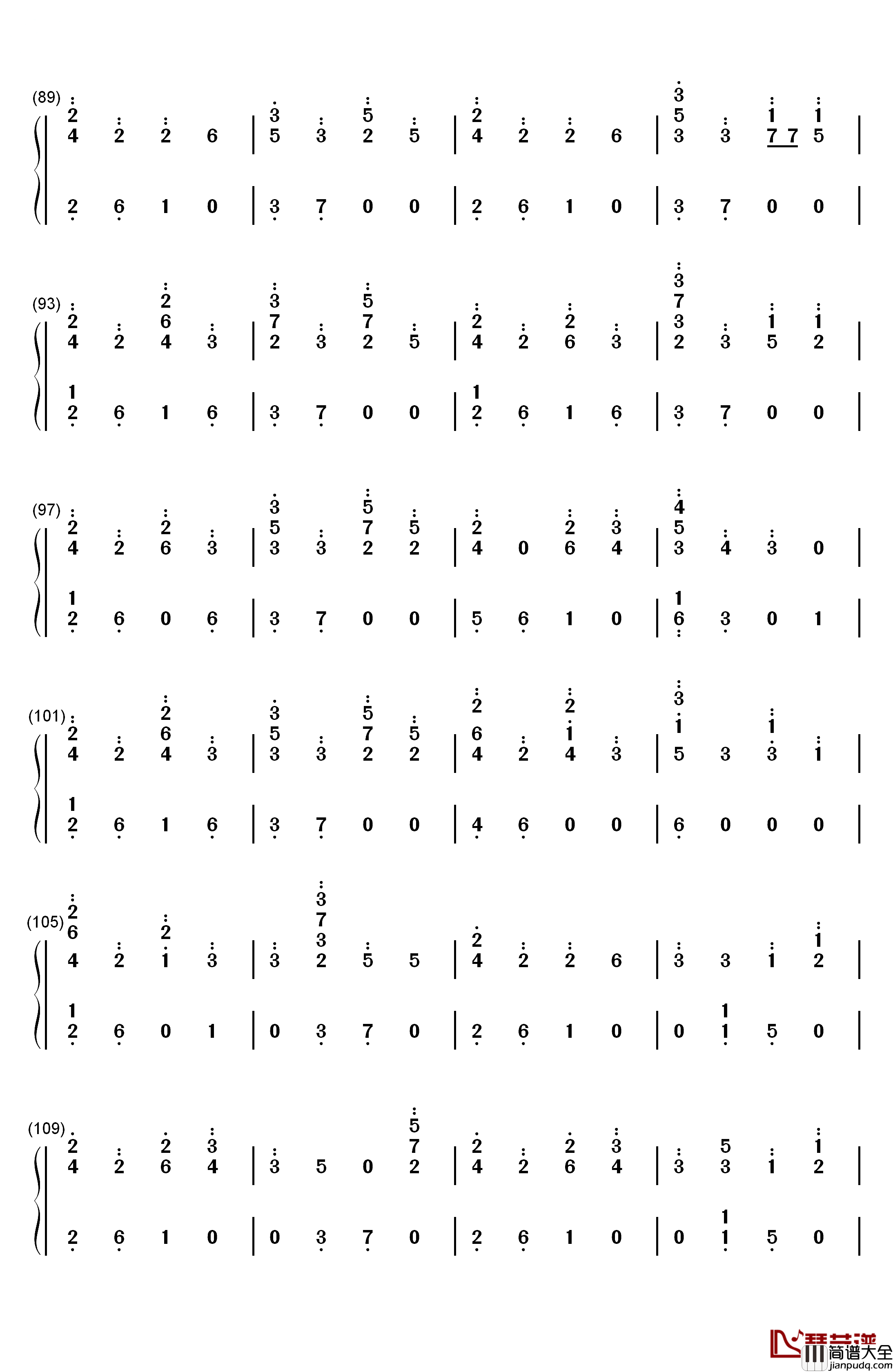God's_Plan钢琴简谱_数字双手_Drake