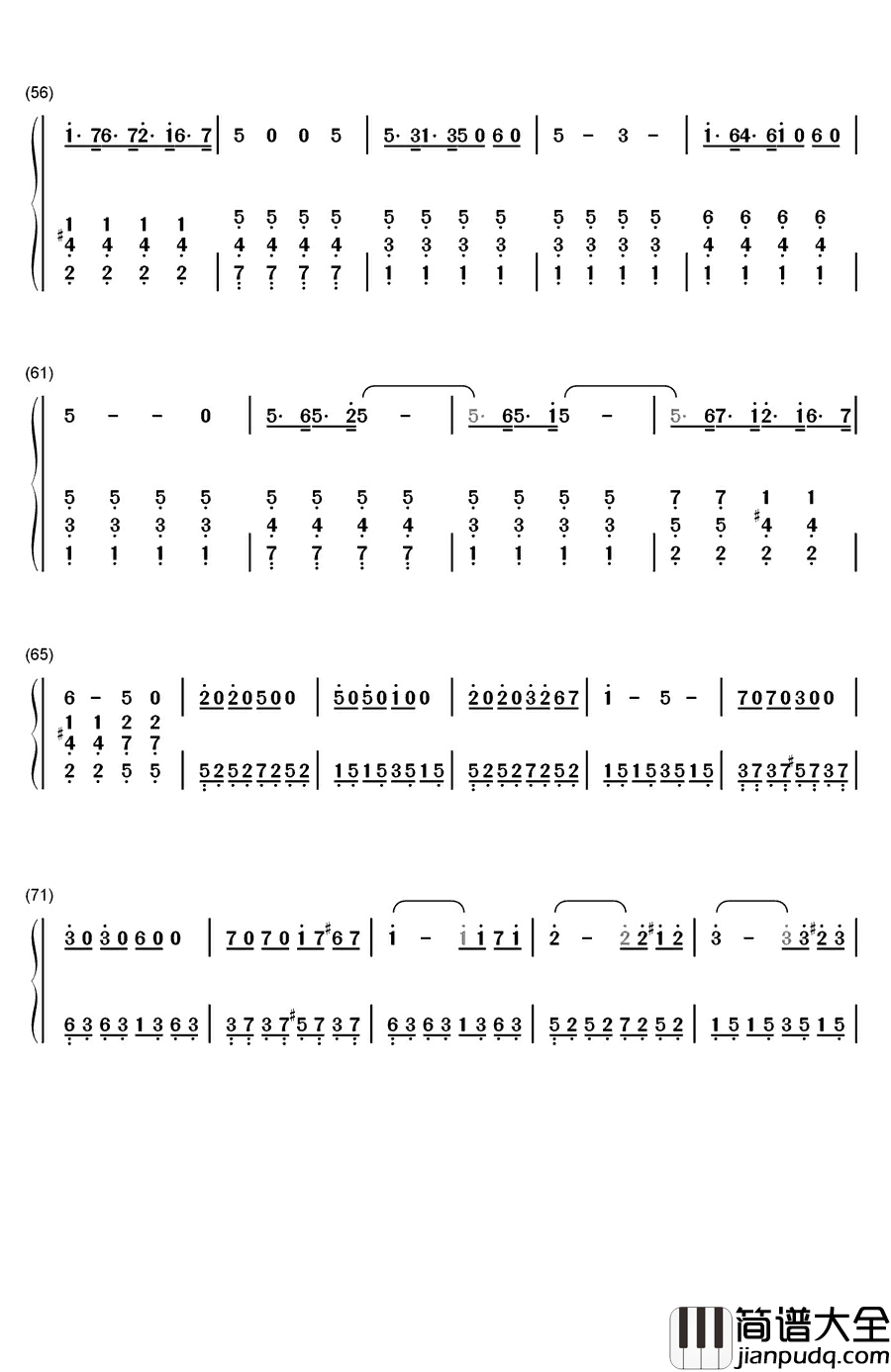 士兵之歌钢琴简谱_数字双手_兰格