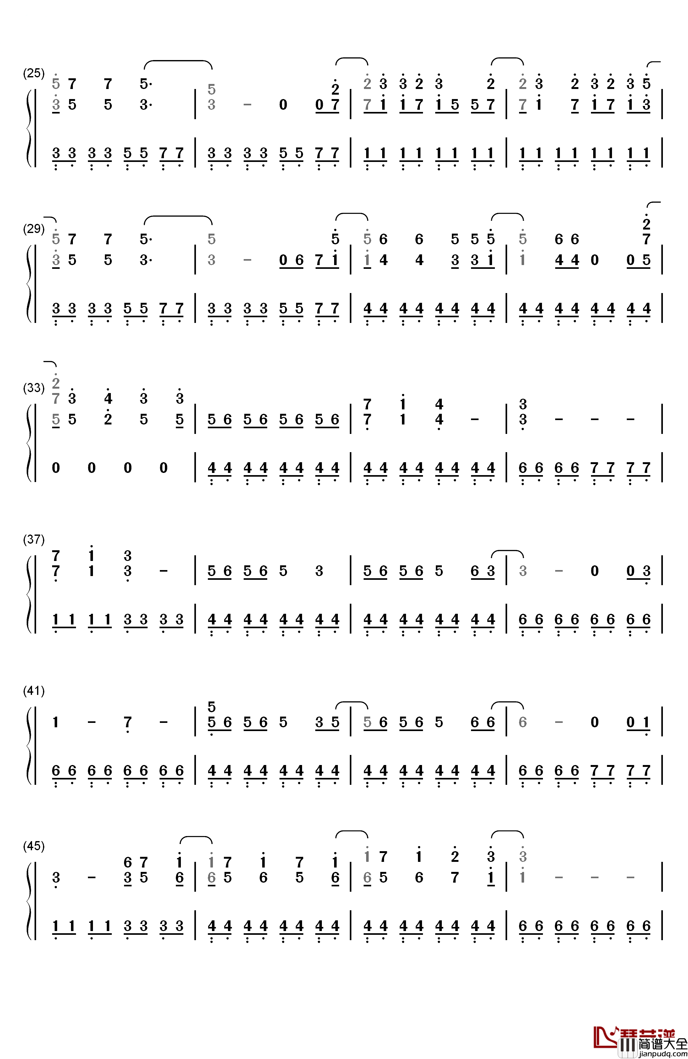 Need_You_Now钢琴简谱_数字双手_Lady_Antebellum