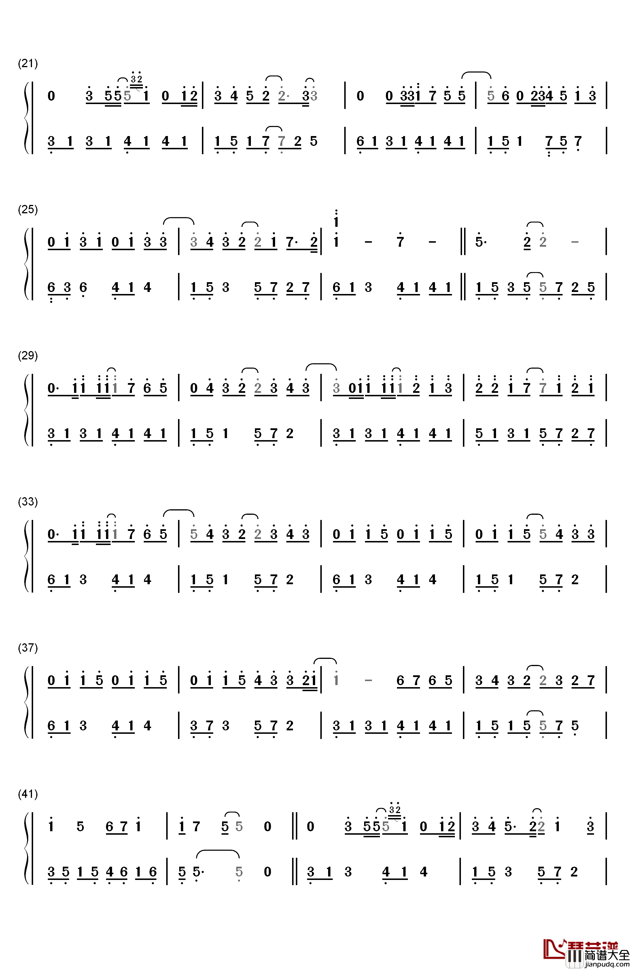 逆时光的浪钢琴简谱_数字双手_Bii毕书尽