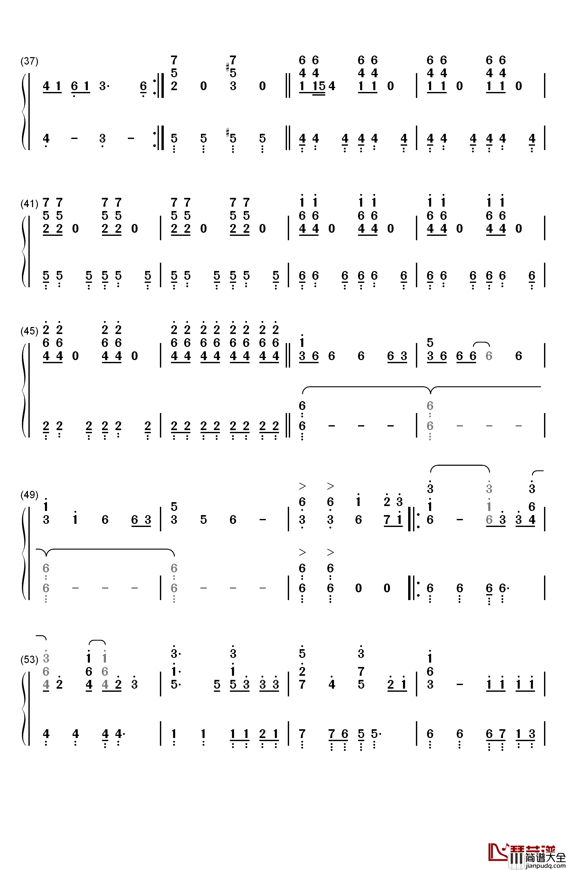 It's_My_Life钢琴简谱_数字双手_Bonjovi