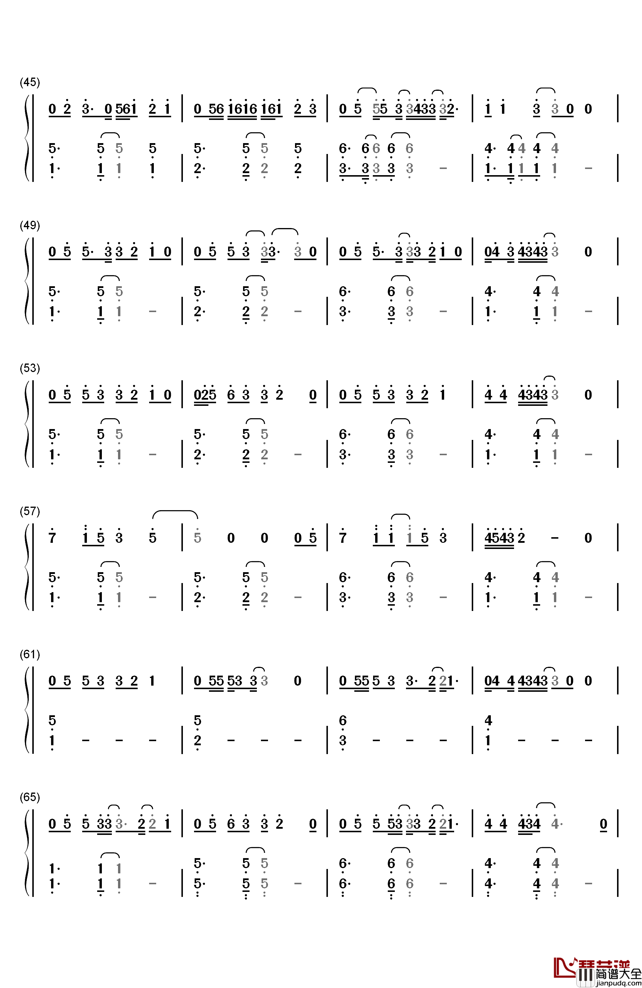 Say_You_Won't_Let_Go钢琴简谱_数字双手_James_Arthur
