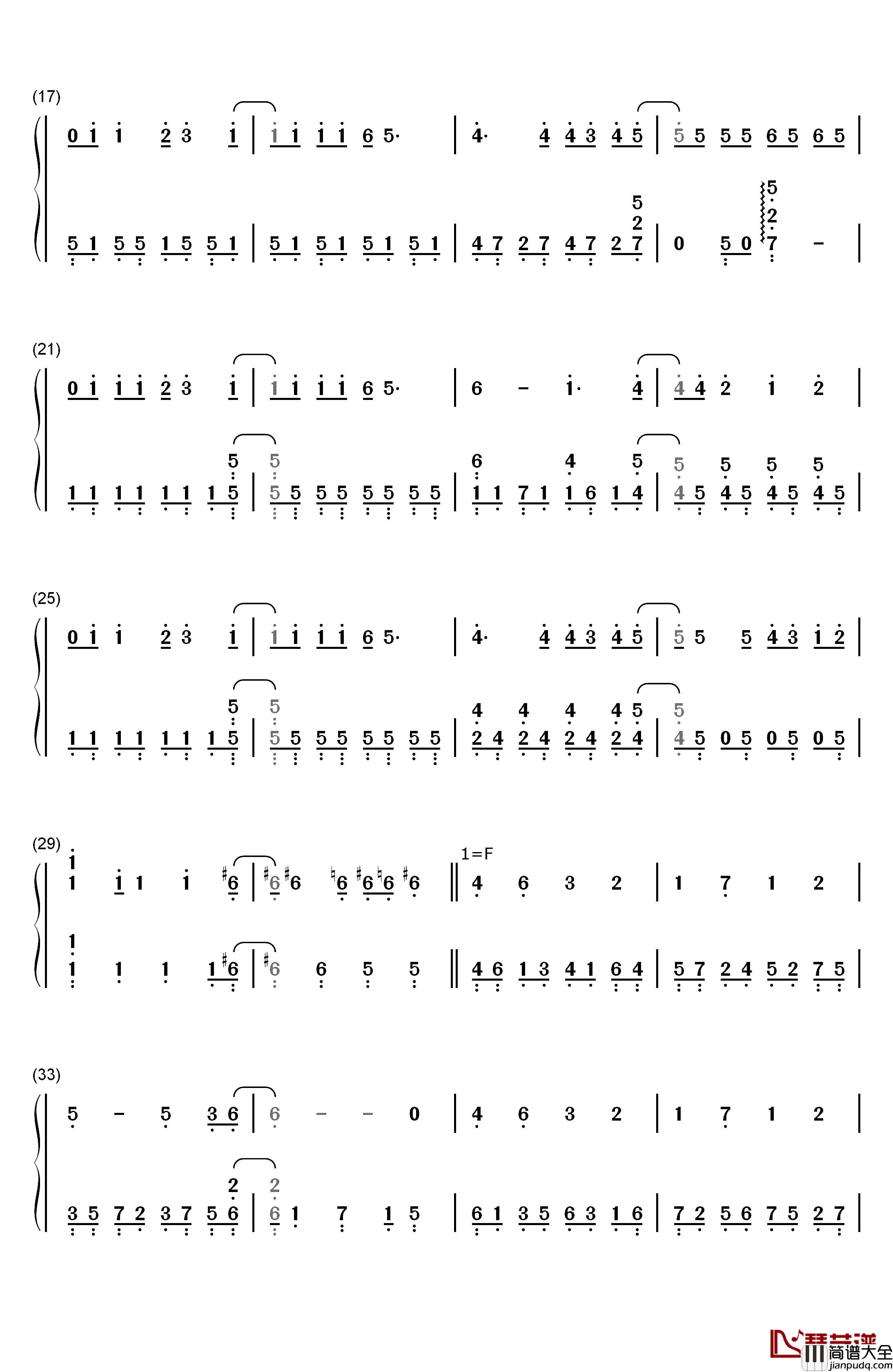 Ne_ne_ne钢琴简谱_数字双手_STARTails