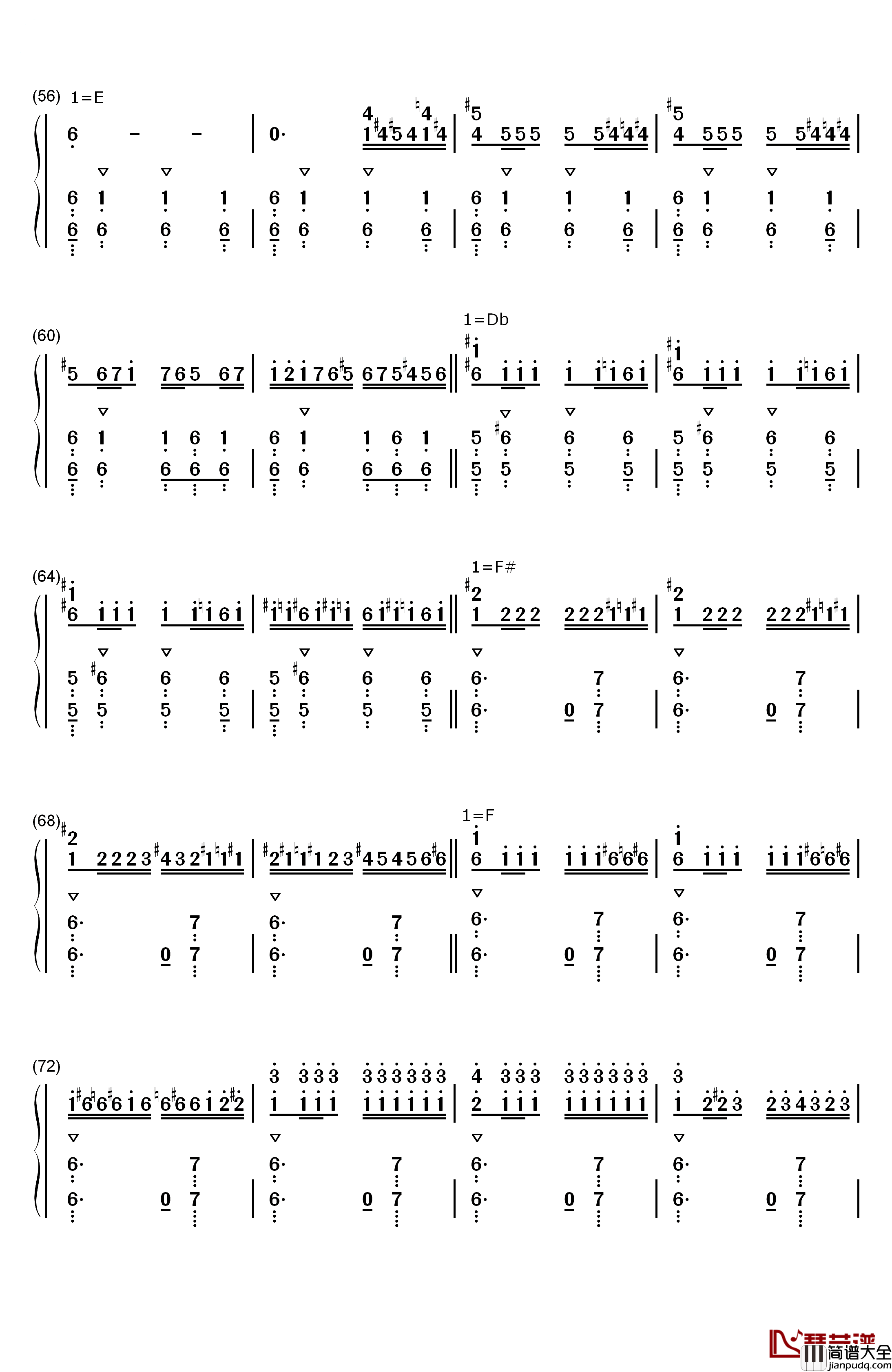 The_Adventures_of_Han钢琴简谱_数字双手_John_Williams
