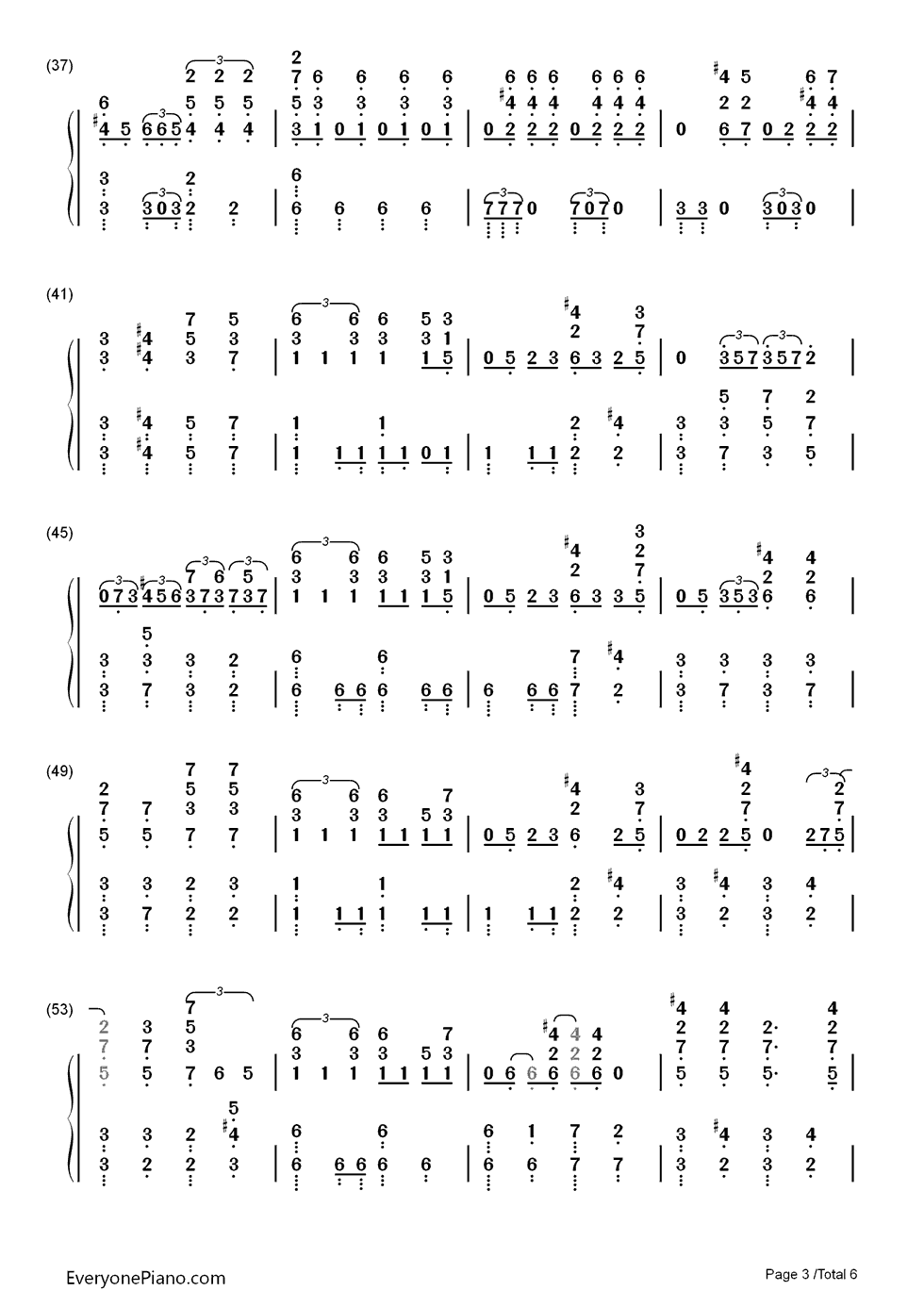 My_Lady钢琴简谱_数字双手_EXO
