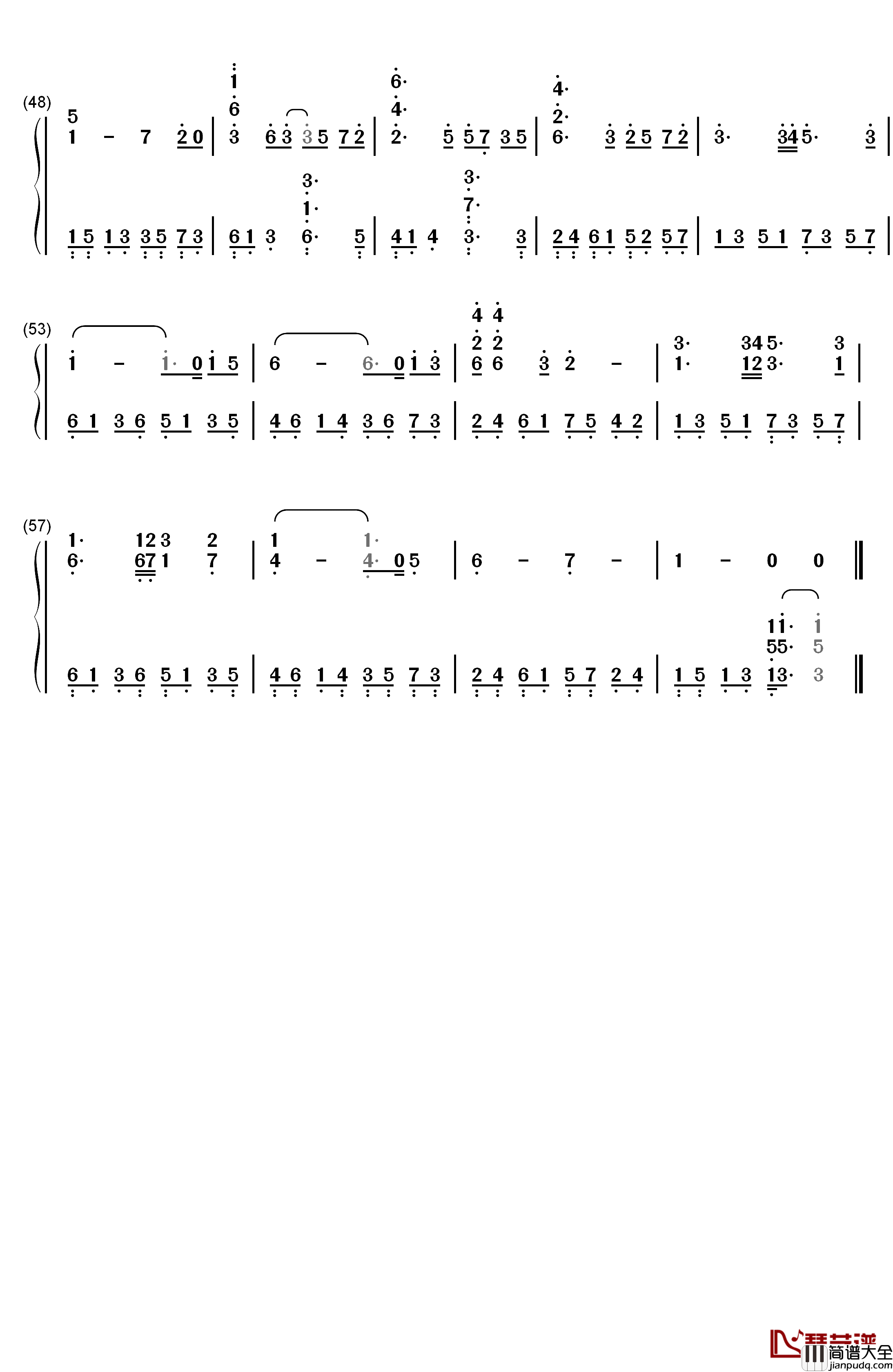 似水流年钢琴简谱_数字双手_梅艳芳