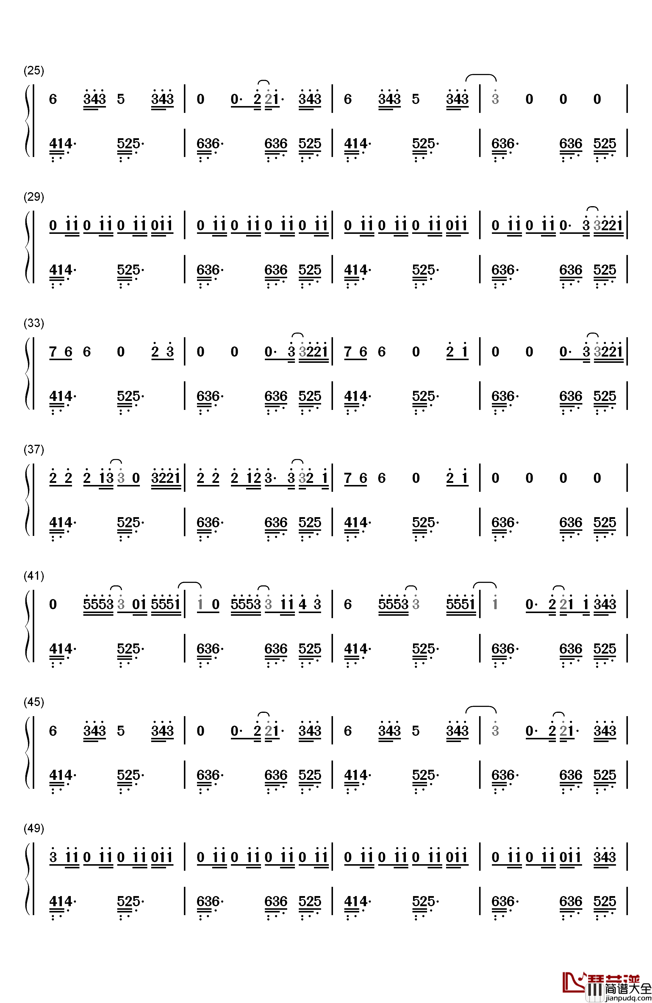 This_Town钢琴简谱_数字双手_Kygo_Sasha_Sloan