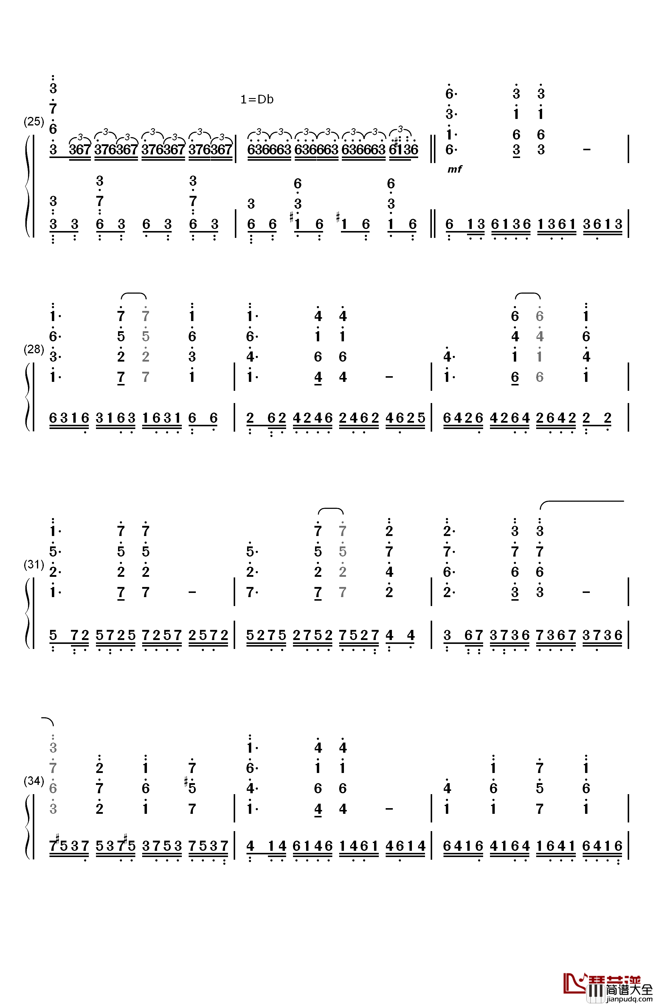 Swordland钢琴简谱_数字双手_梶浦由记