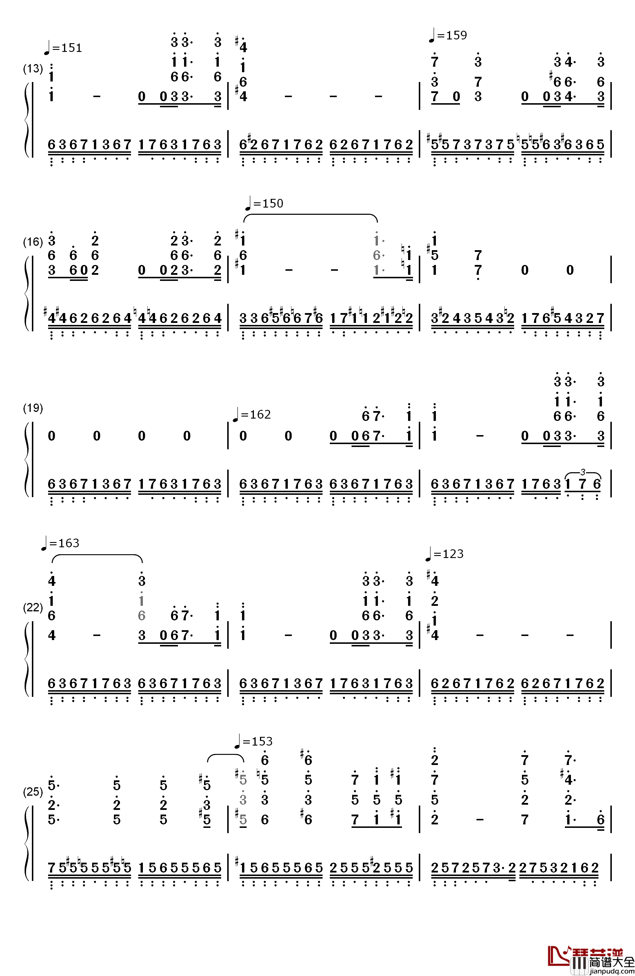 革命练习曲钢琴简谱_数字双手_肖邦