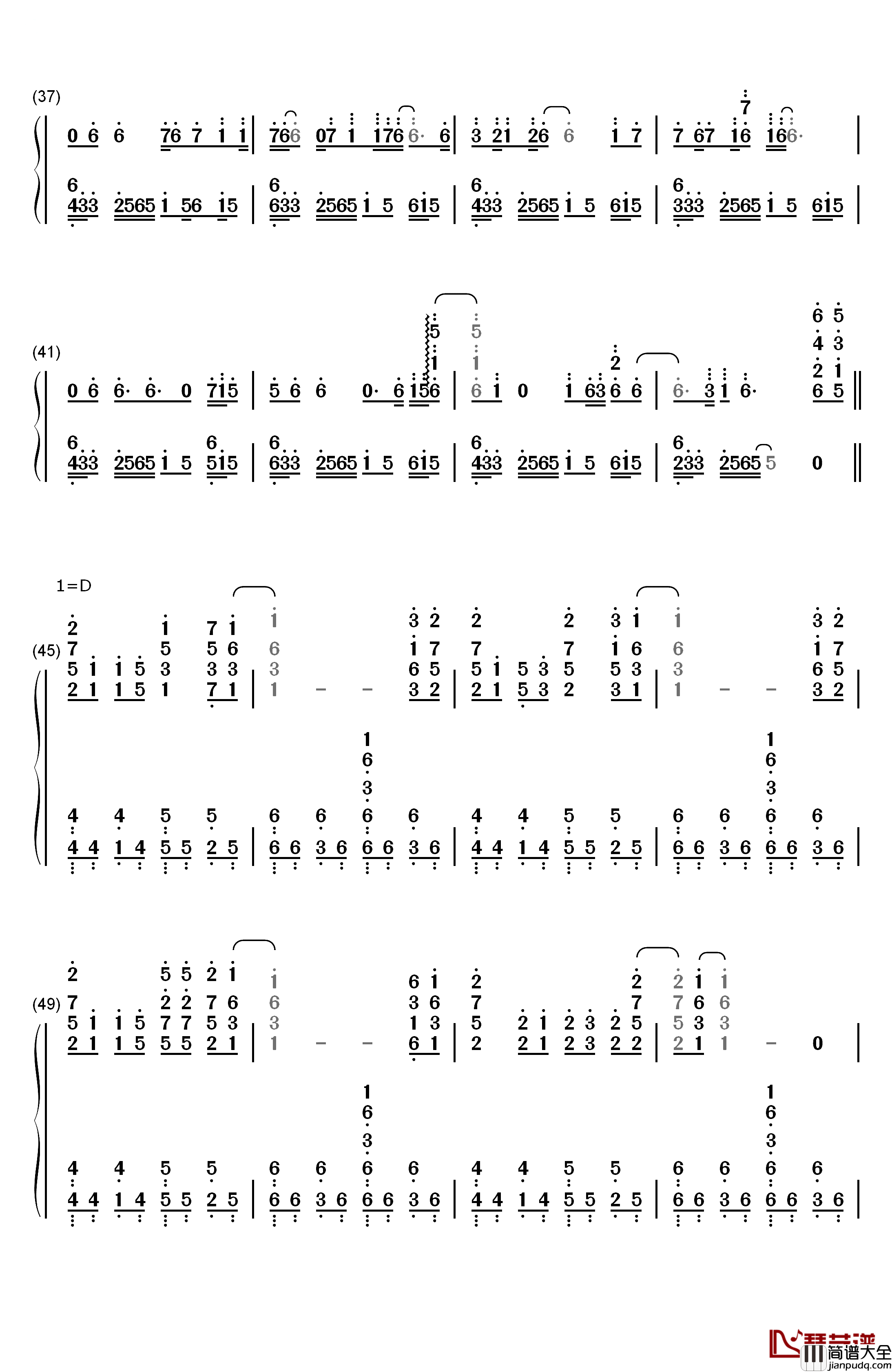 Call_your_name钢琴简谱_数字双手_mpi_&_CASG