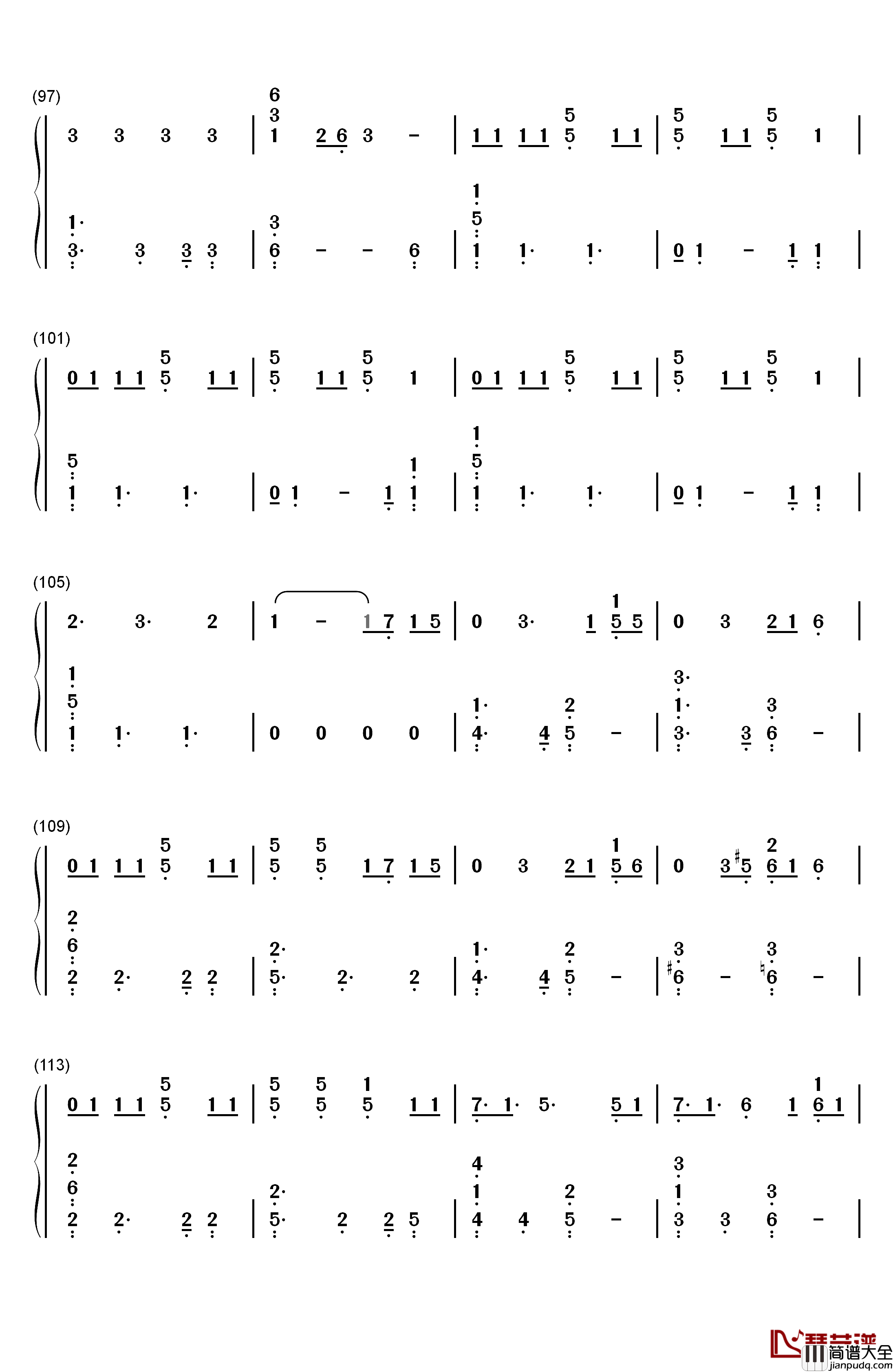 YES_or_YES钢琴简谱_数字双手_TWICE