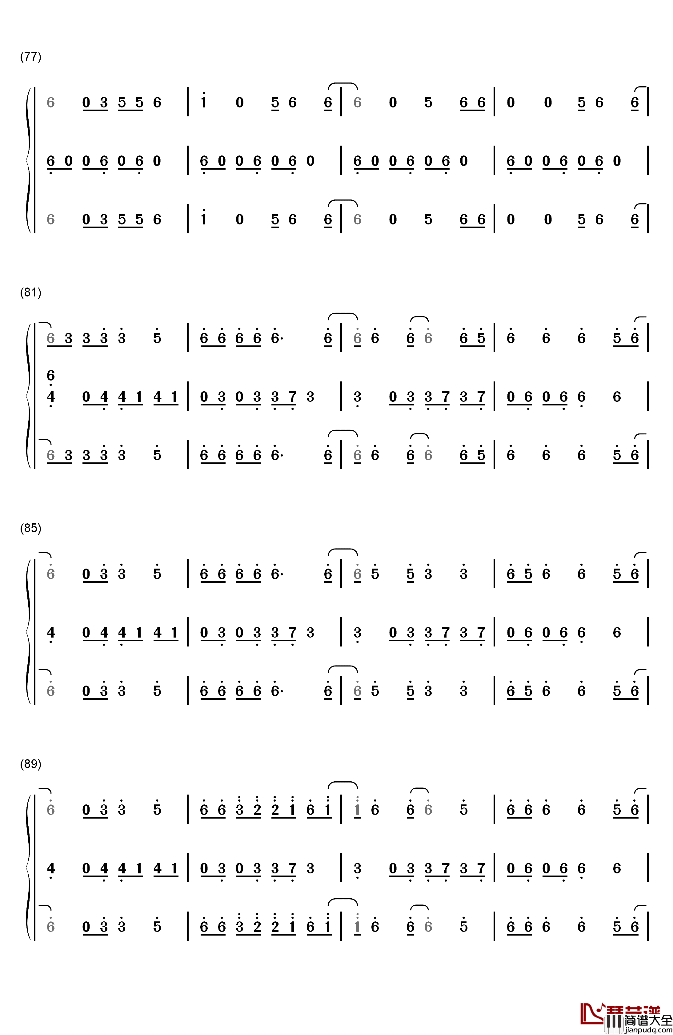 Happy钢琴简谱_数字双手_Pharrell_Williams