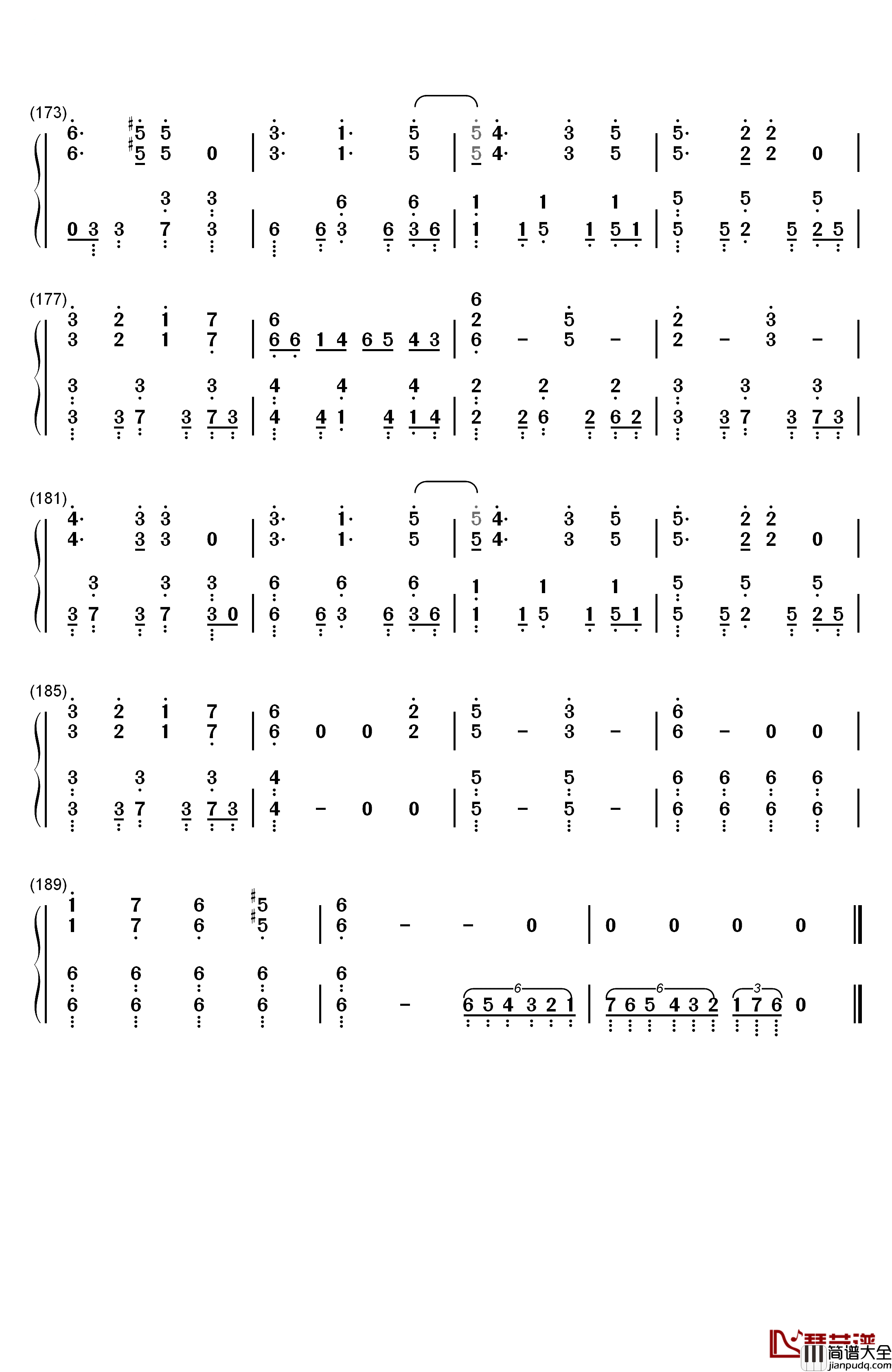 嘘つきのパレード钢琴简谱_数字双手_初音未来