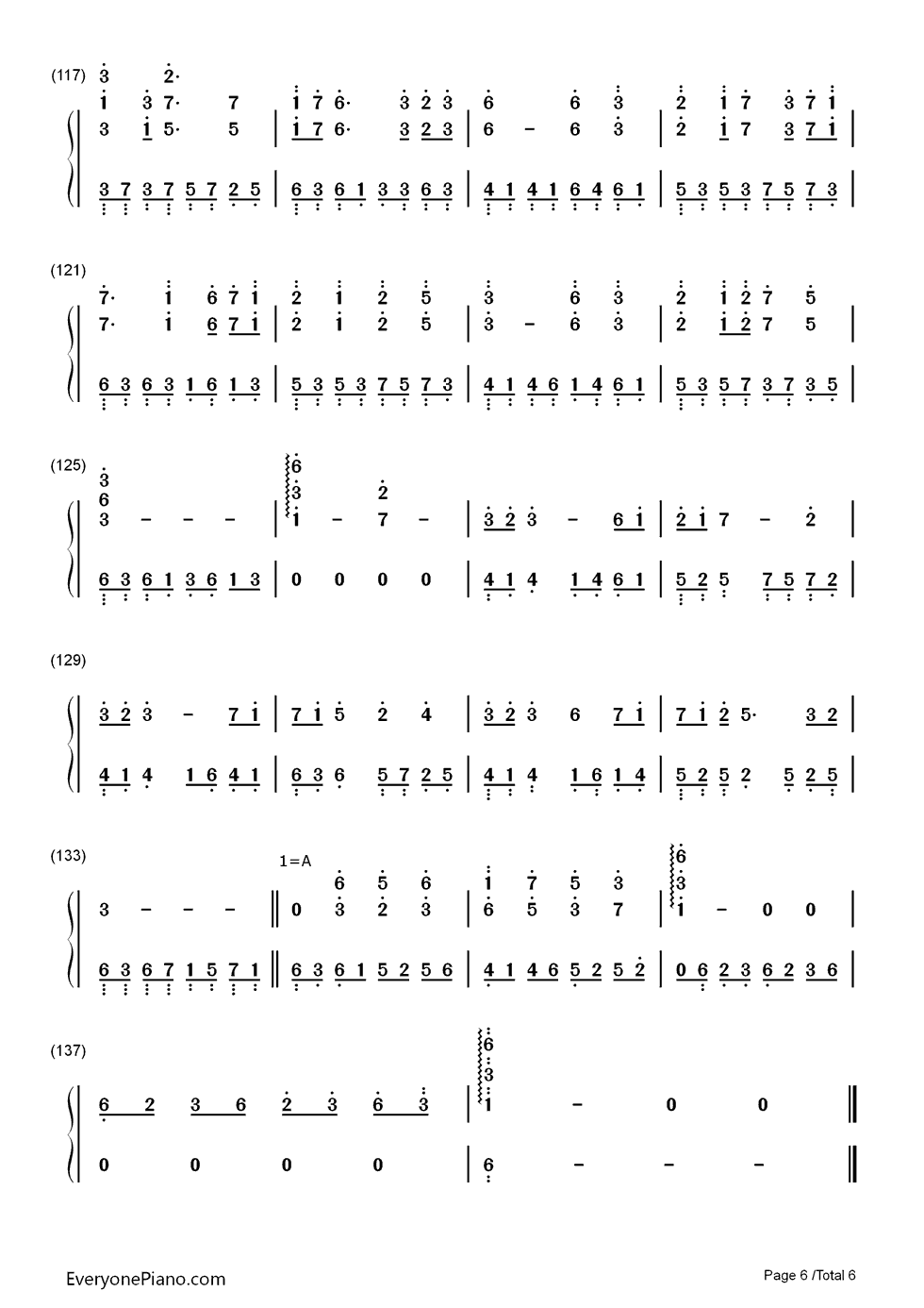 Schwarz~そして少女は森の中~钢琴简谱_数字双手_霜月はるか&Revo
