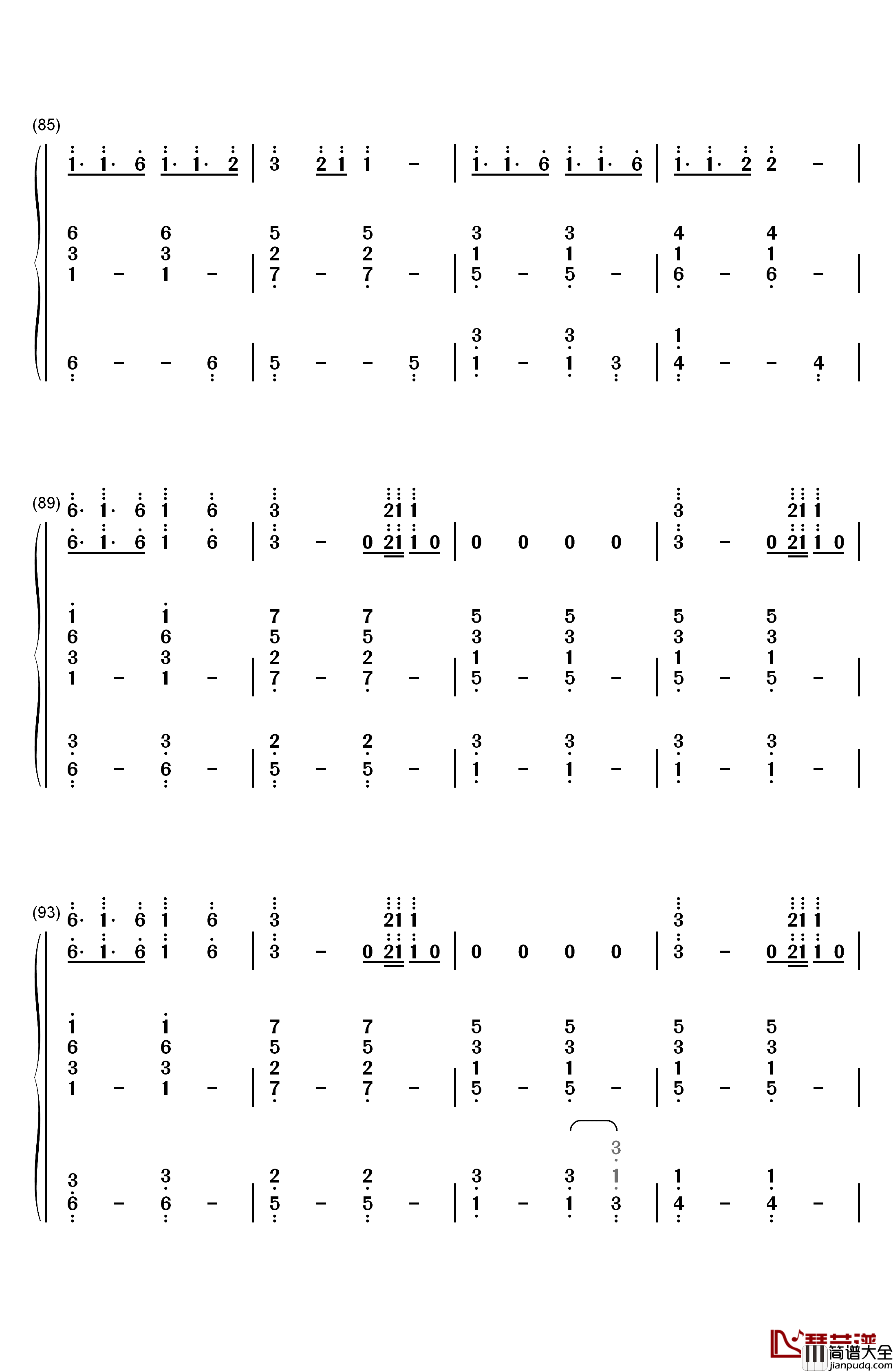 Praying钢琴简谱_数字双手_Kesha