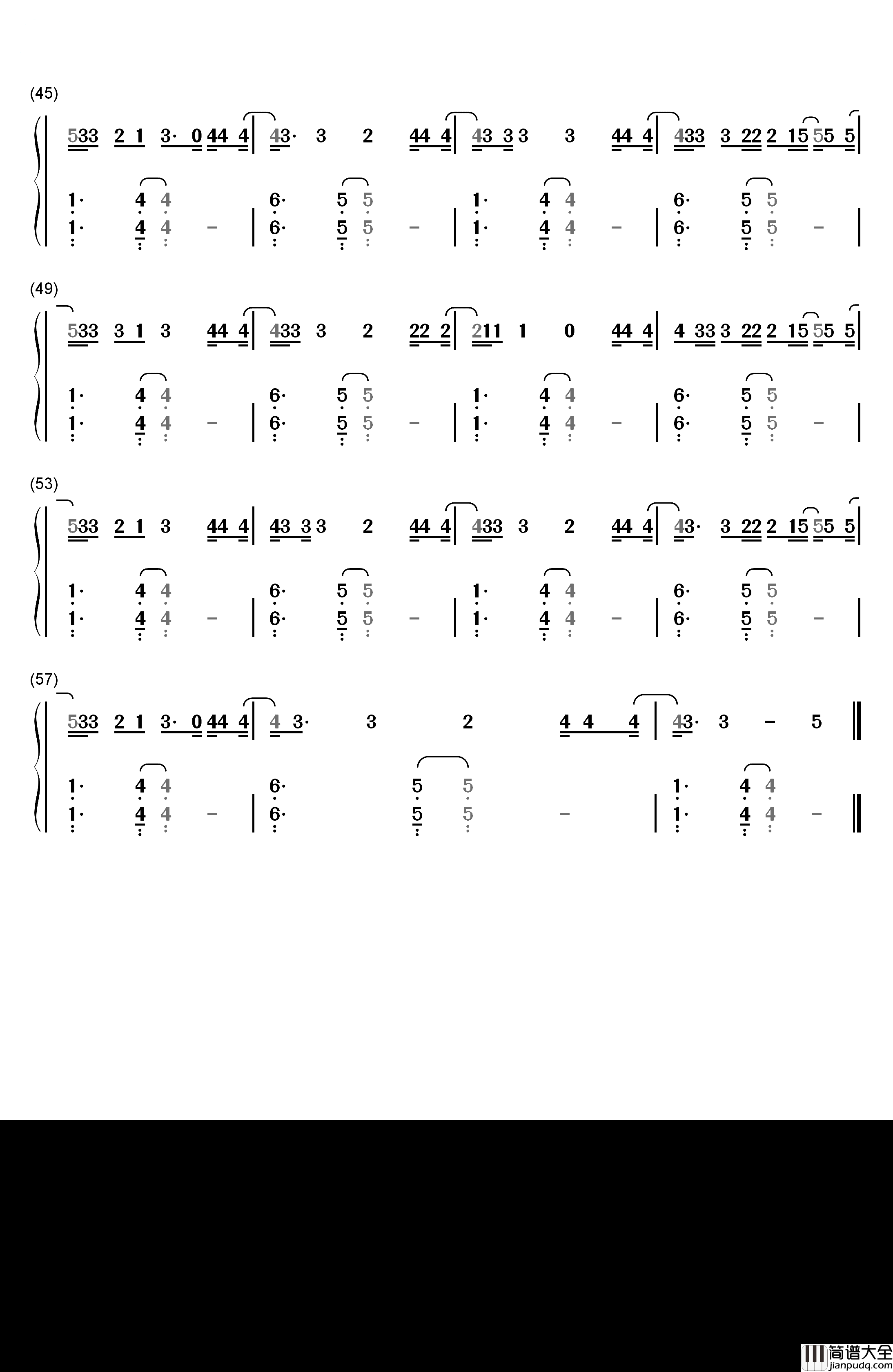 Touch钢琴简谱_数字双手_Little_Mix