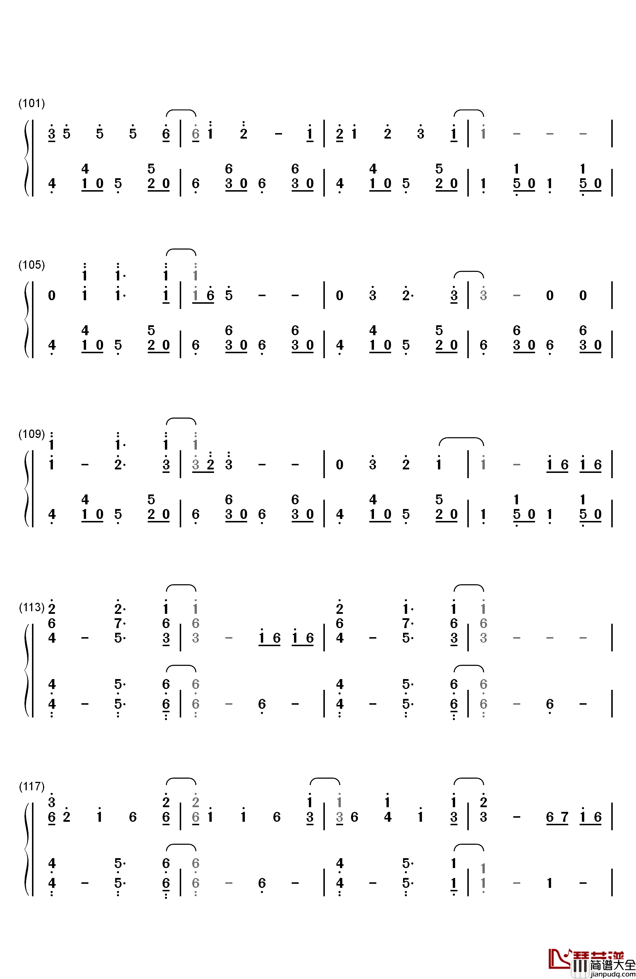 Write_On_Me钢琴简谱_数字双手_Fifth_Harmony