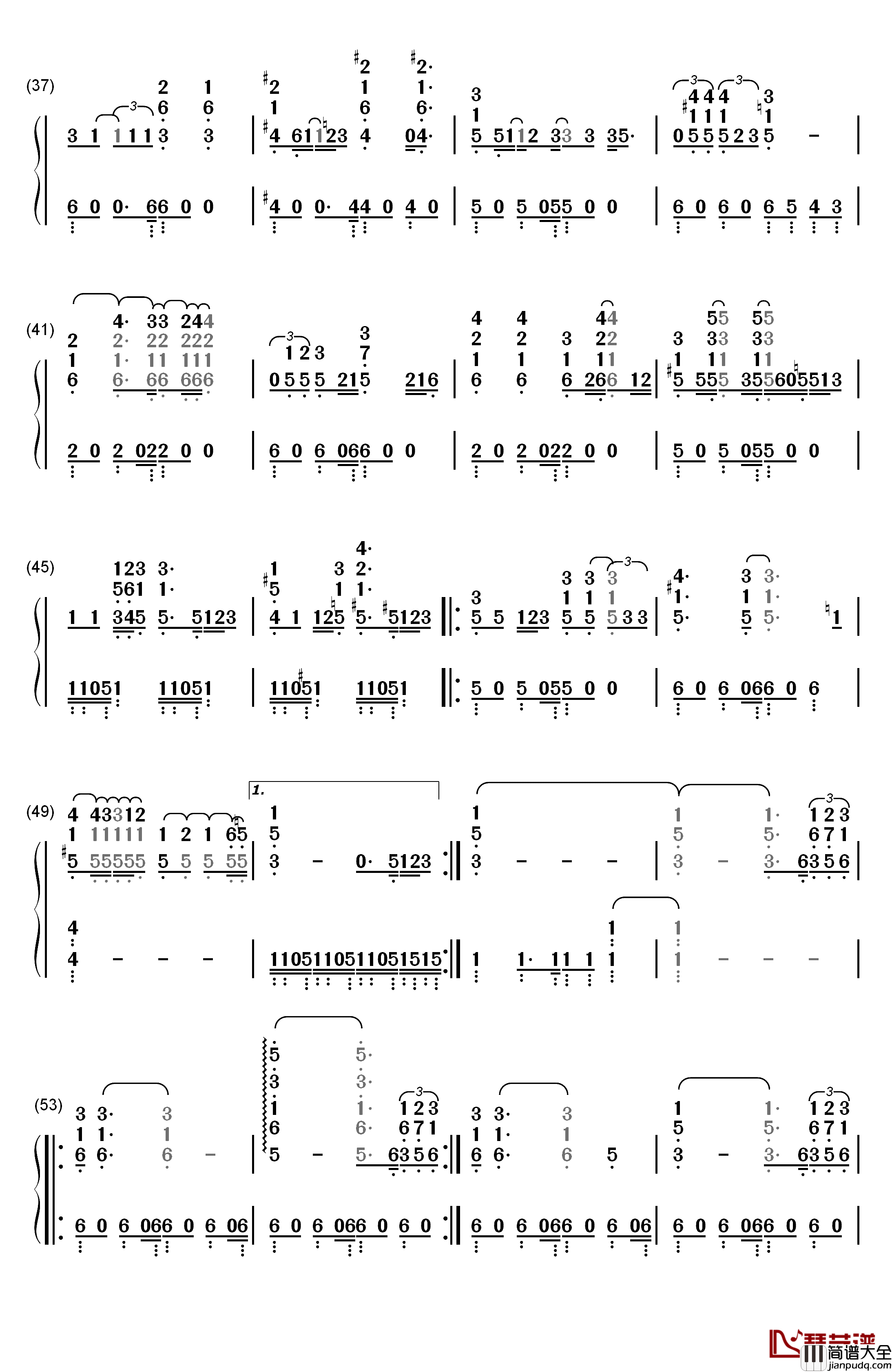 If_I_Was_Your_Woman/Walk_On_By钢琴简谱_数字双手_Alicia_Keys
