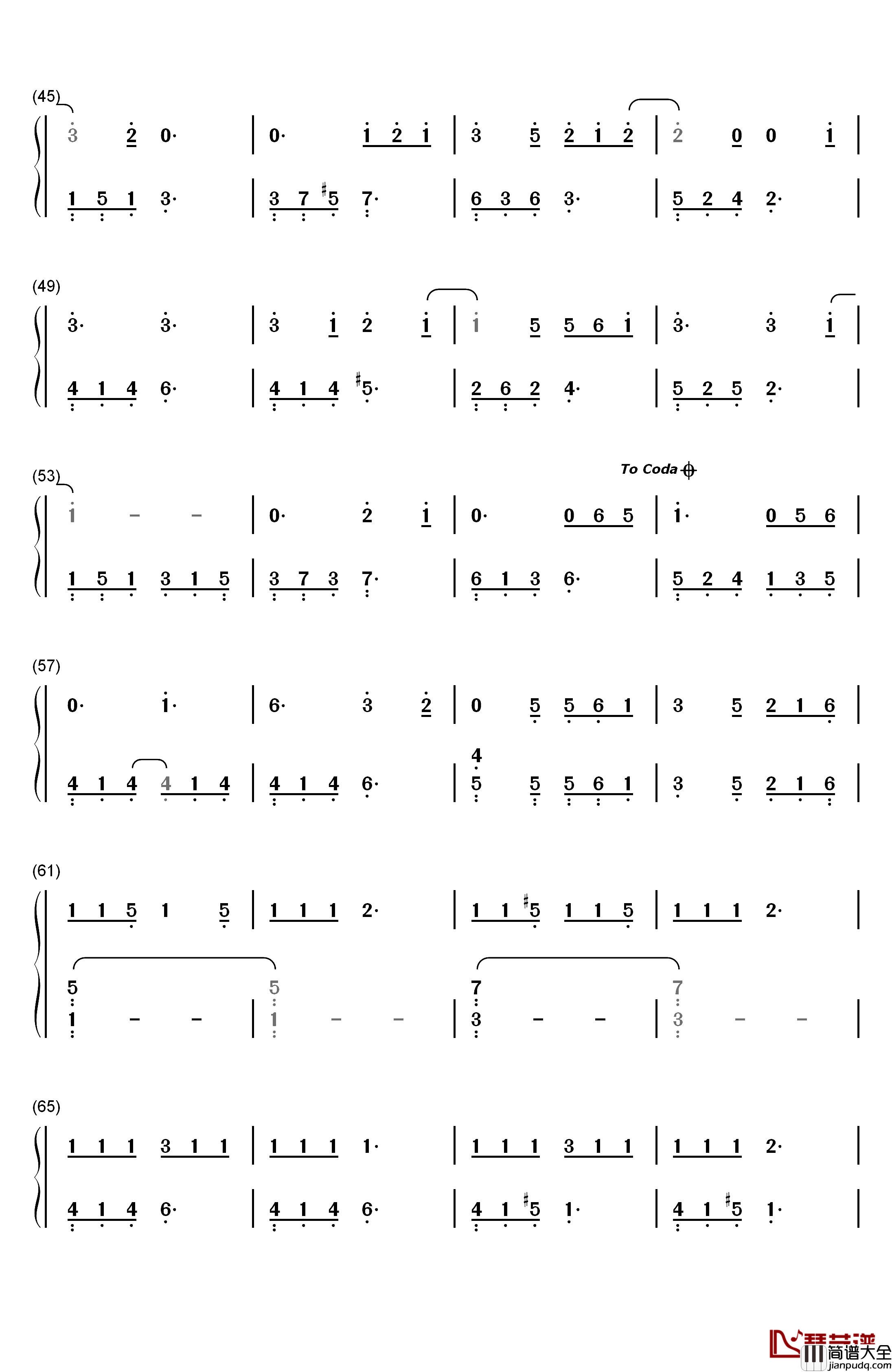 Make_It_Count钢琴简谱_数字双手_Chen