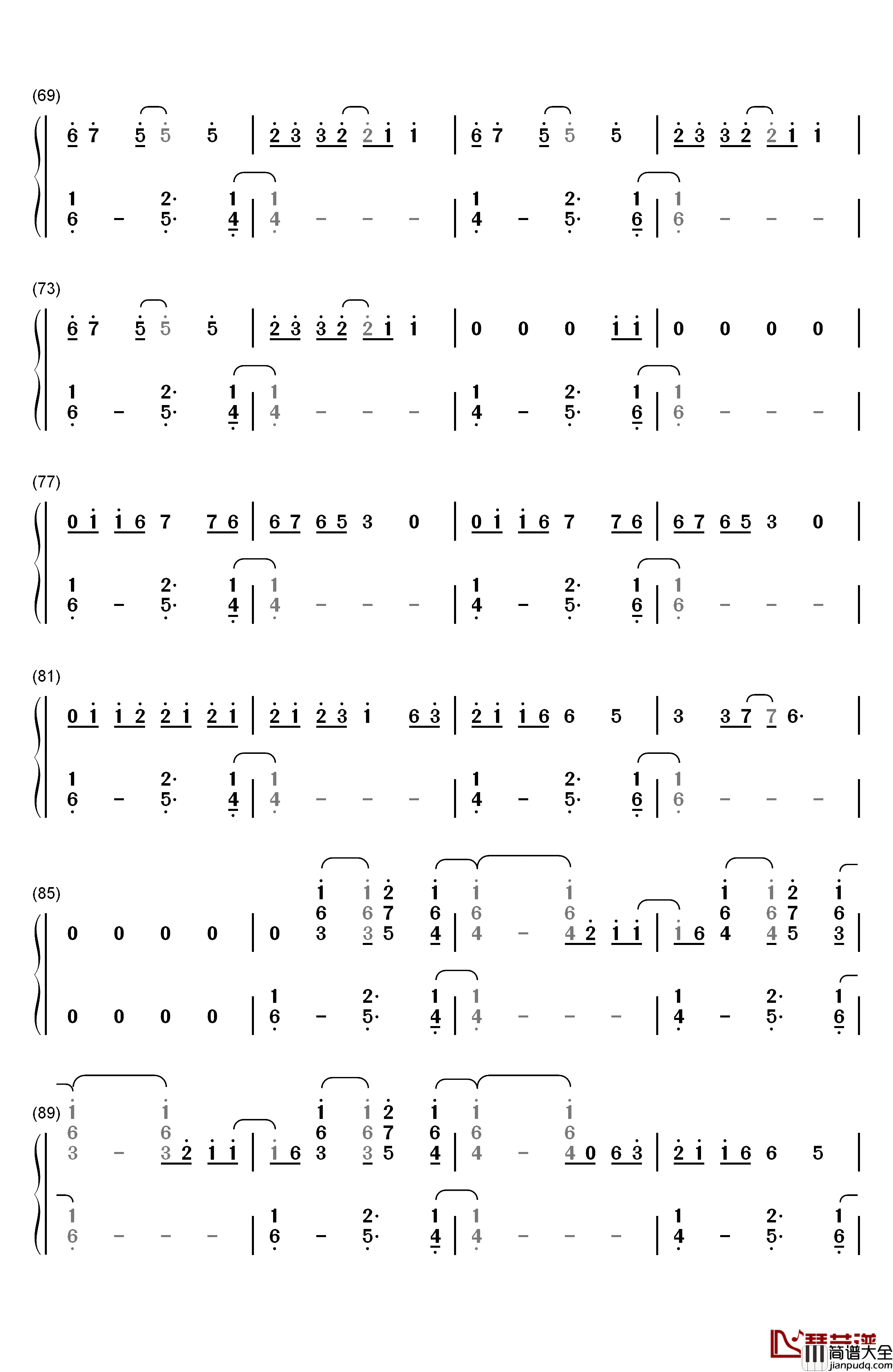 Find_You钢琴简谱_数字双手_Nick_Jonas
