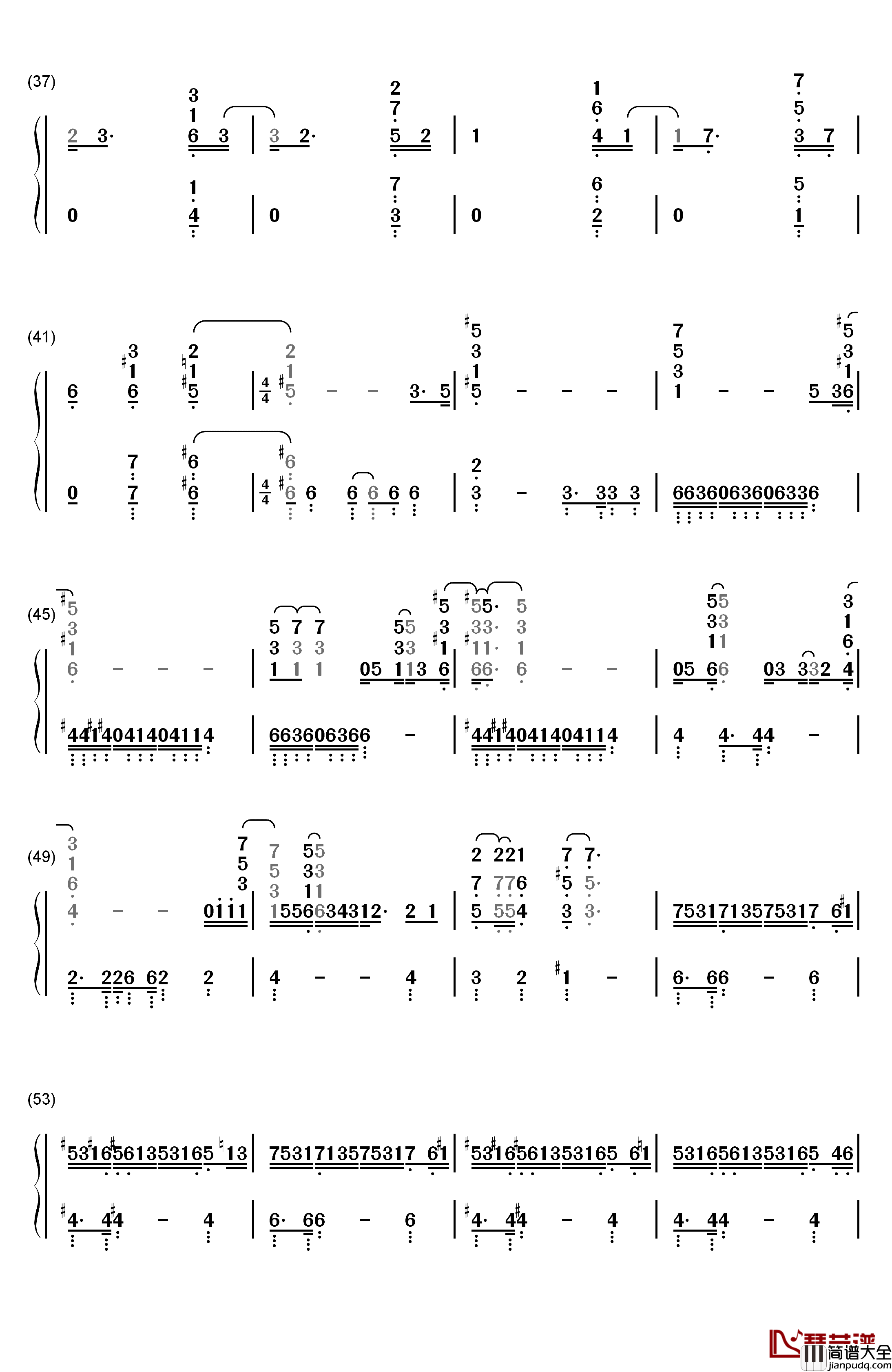 Nobody_Not_Really钢琴简谱_数字双手_Alicia_Keys