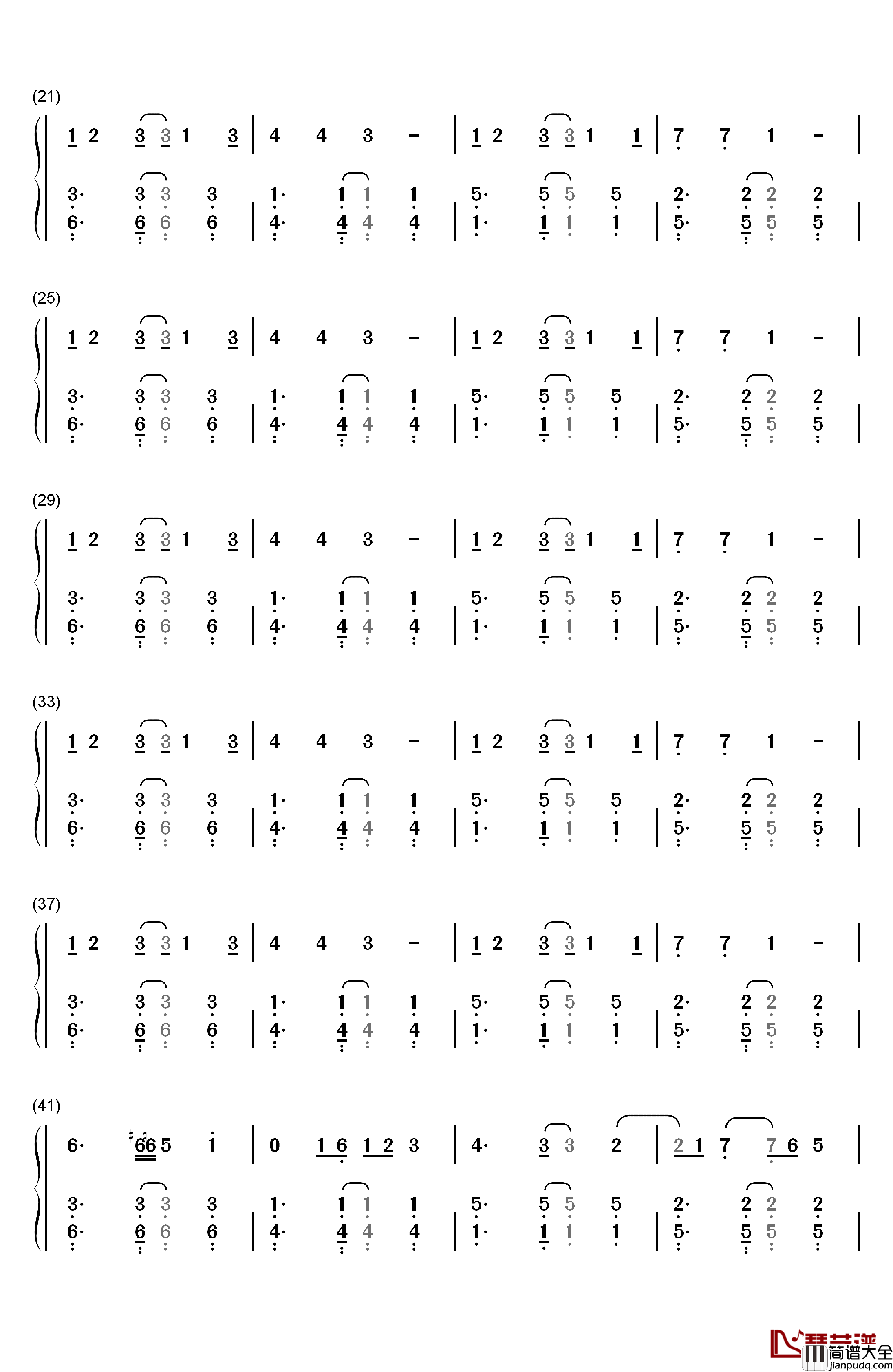 Without_You钢琴简谱_数字双手_Avicii_Sandro_Cavazza