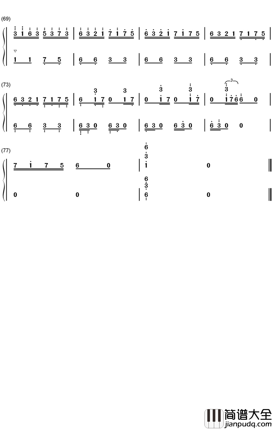 欢乐的牧童钢琴简谱_数字双手_赵松庭