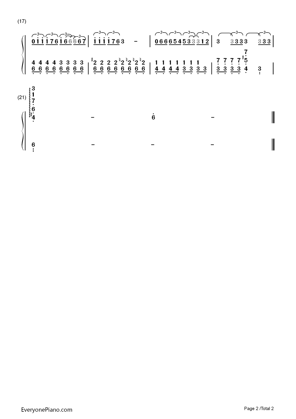 Confessa钢琴简谱_数字双手_Adriano_Celentano